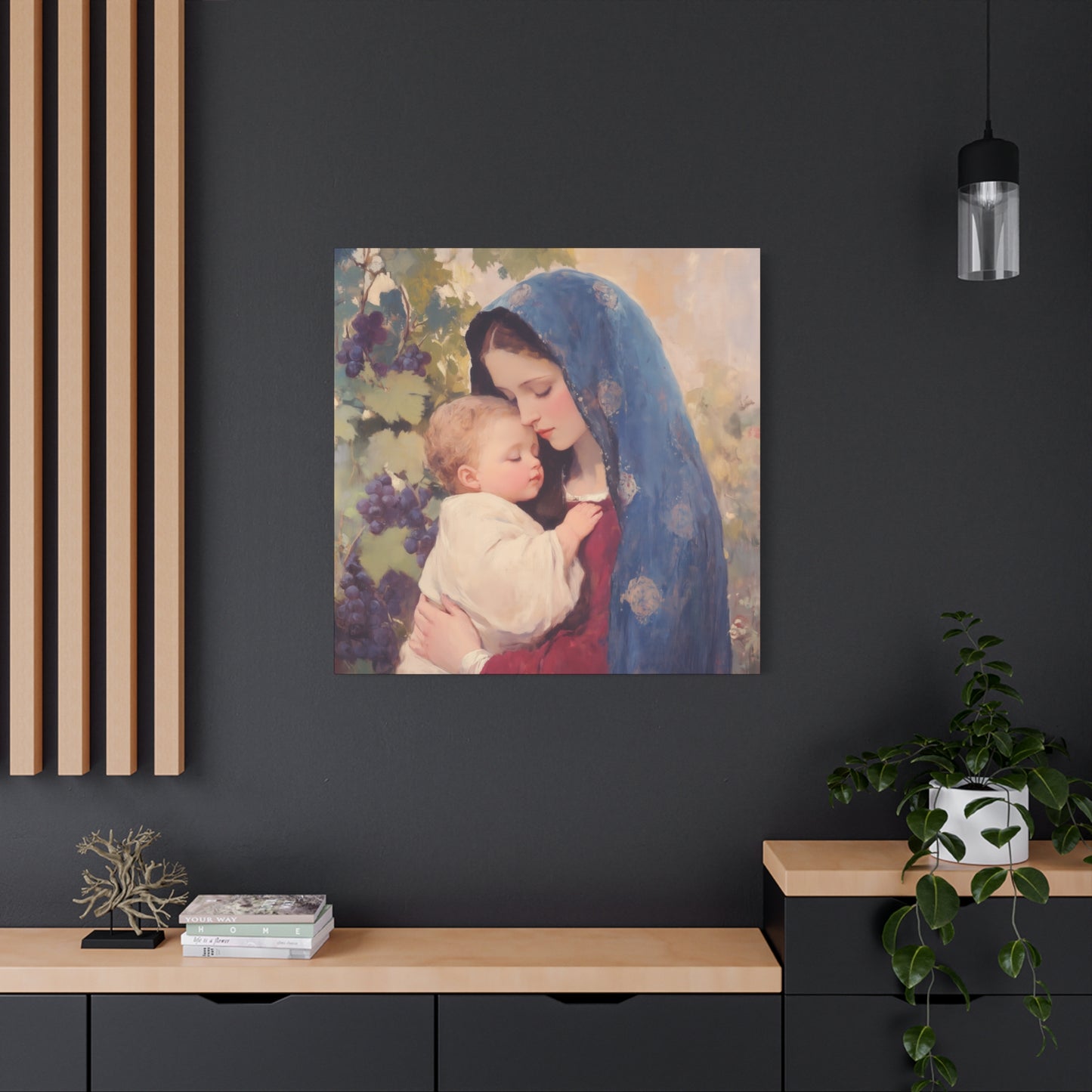 Our Lady of the Grapes / Out Lady of the Harvest - Gallery Wrapped Canvas - Print - Religious Art for your Home - Catholic Art