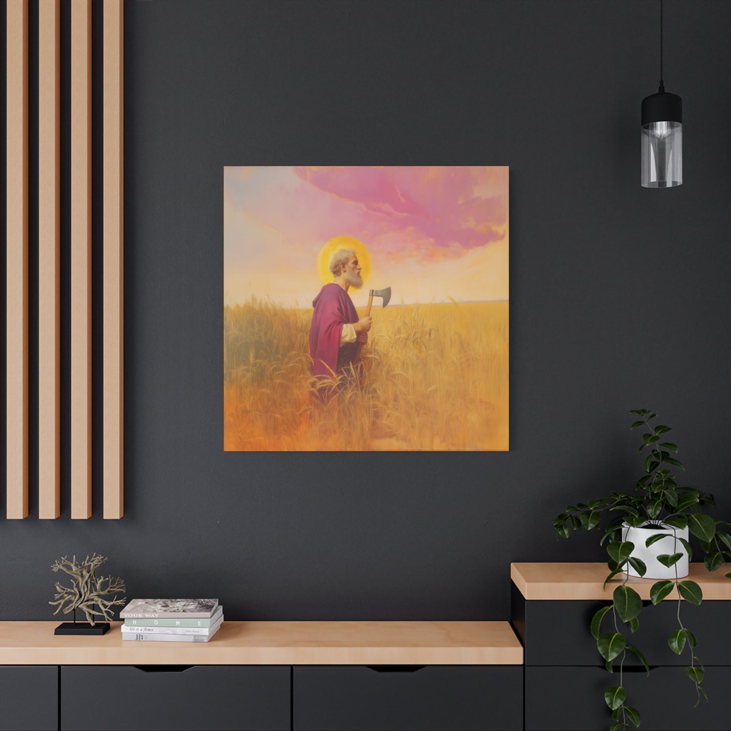 Saint Matthias -  Museum Wrapped Canvas - Sanctified Souls Print - Religious Art for your Home - Catholic Patron Saint Art