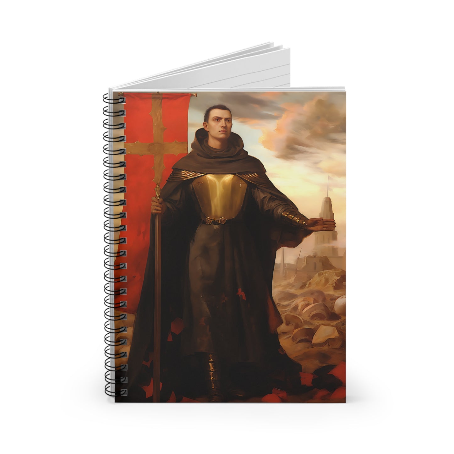 Saint John of Capistrano - Sanctified Souls Art - Religious Based Notebook - Spiral Notebook - Ruled Line