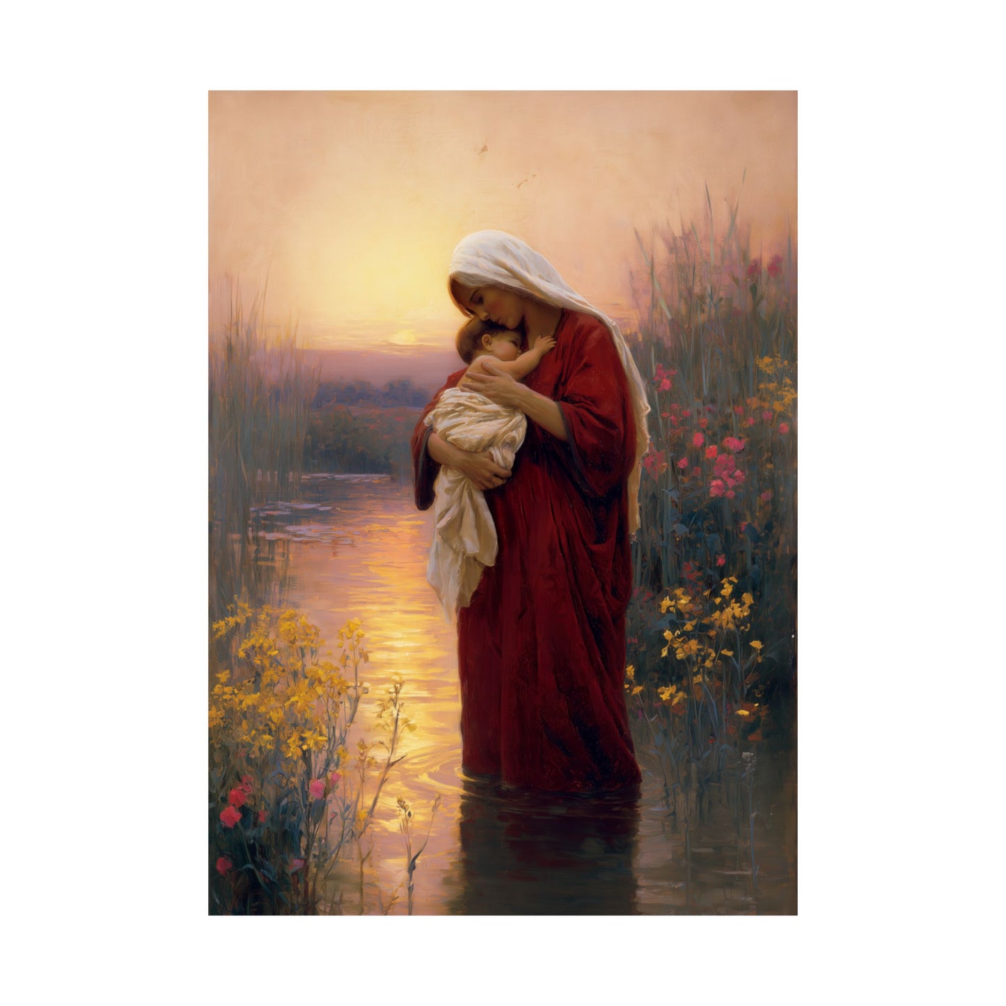Saint Elizabeth, Mother to John the Baptist - Sanctified Souls Print - Multiple Sizes - Premium Matte Vertical Posters
