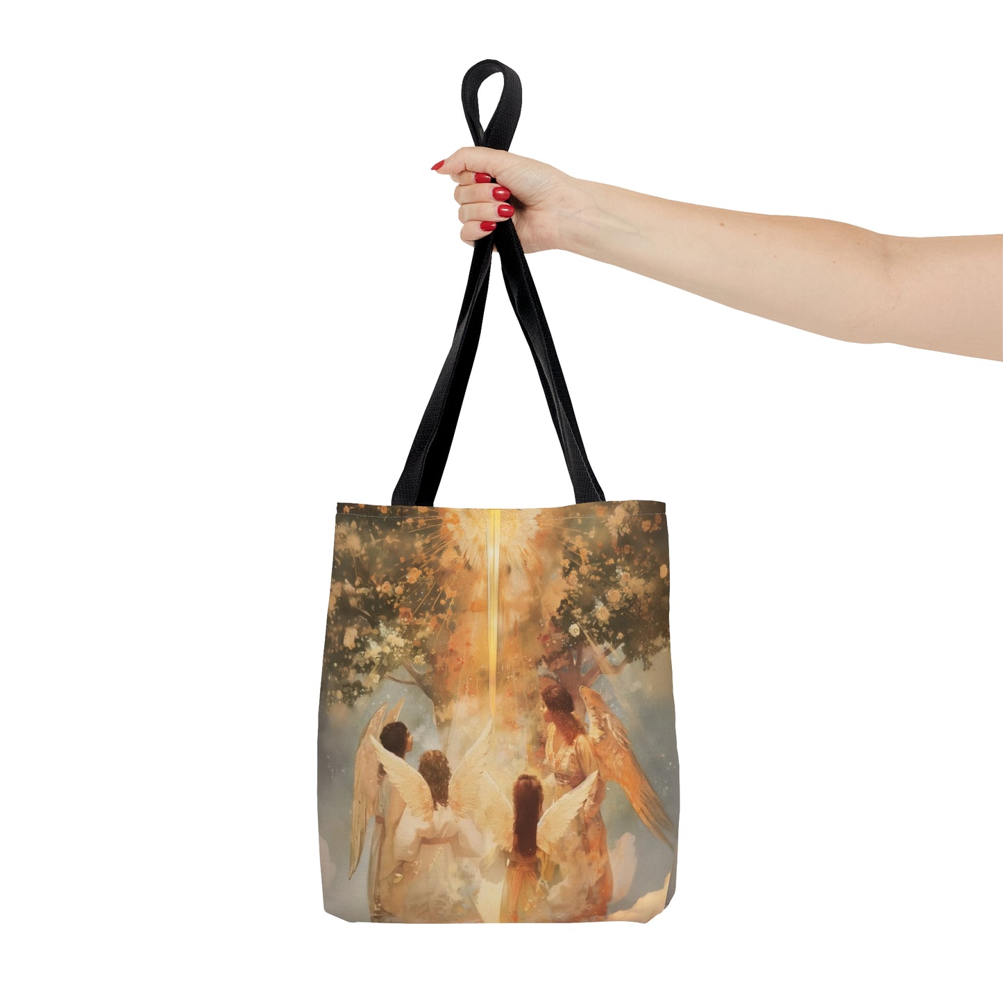 The Watchers of the First Dawn - Guardians of Eden - Tote Bag - Large Medium Small Faith Art Bag - Catholic Faith Purse