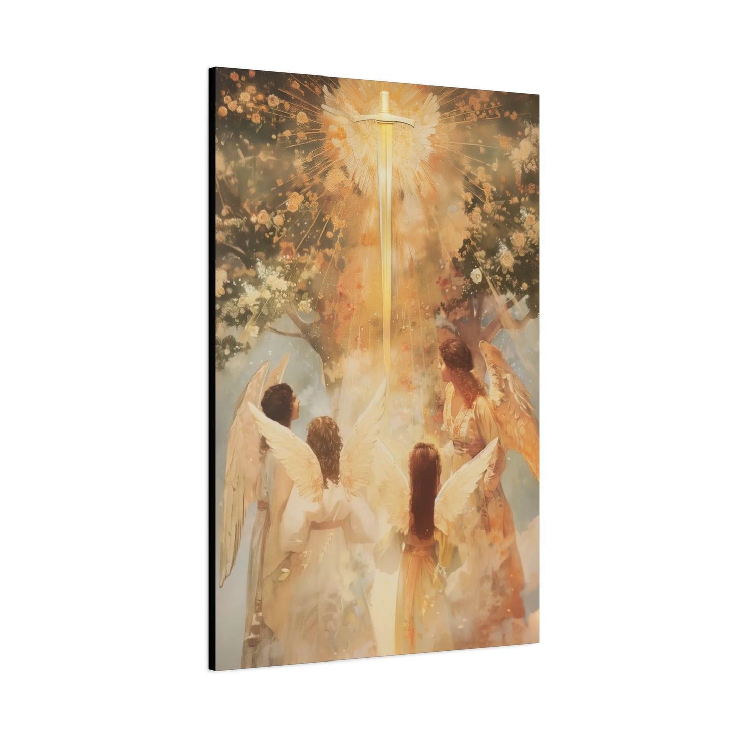 The Watchers of the First Dawn - Guardians of Eden - Gallery Wrapped Canvas - Print - Religious Art for your Home - Catholic Art