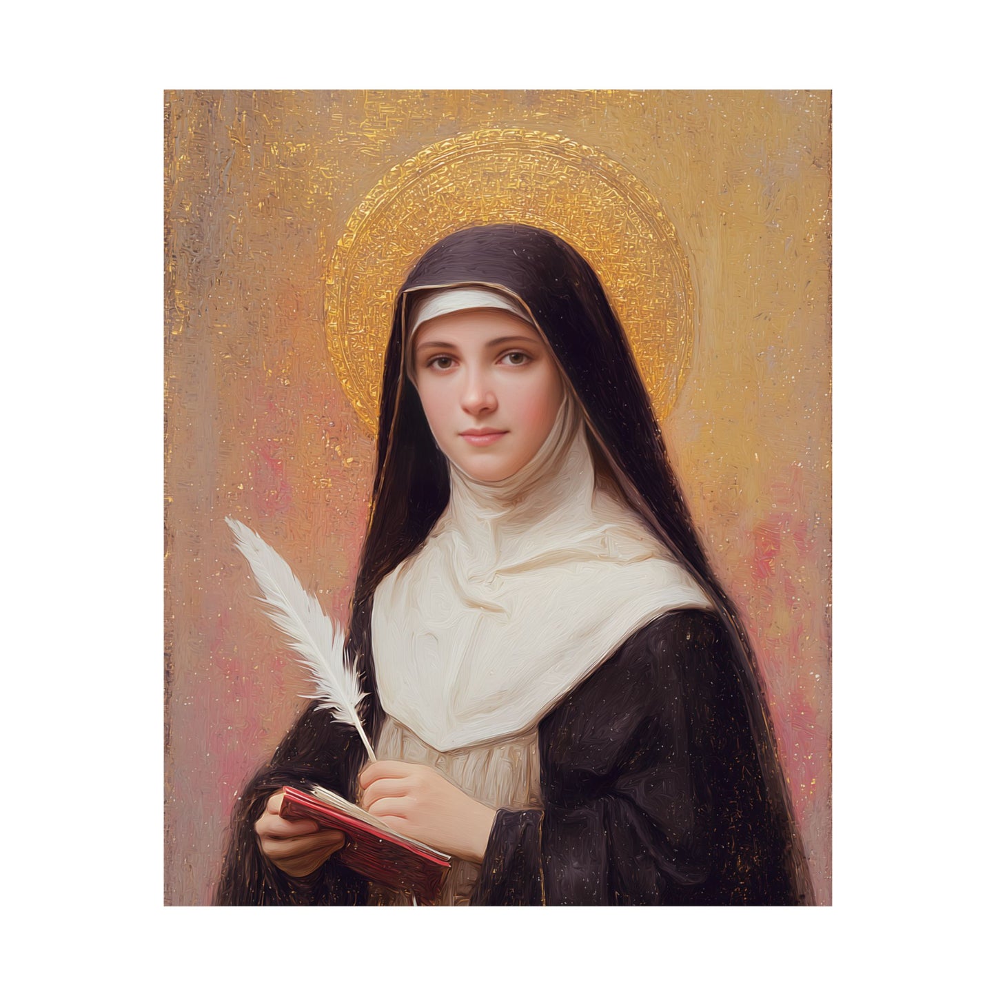 Saint Mechtildis / Mechtide of Hefta / Mechthild of Hackeborn - Sanctified Souls Print - Multiple Sizes - Premium Matte Vertical Posters