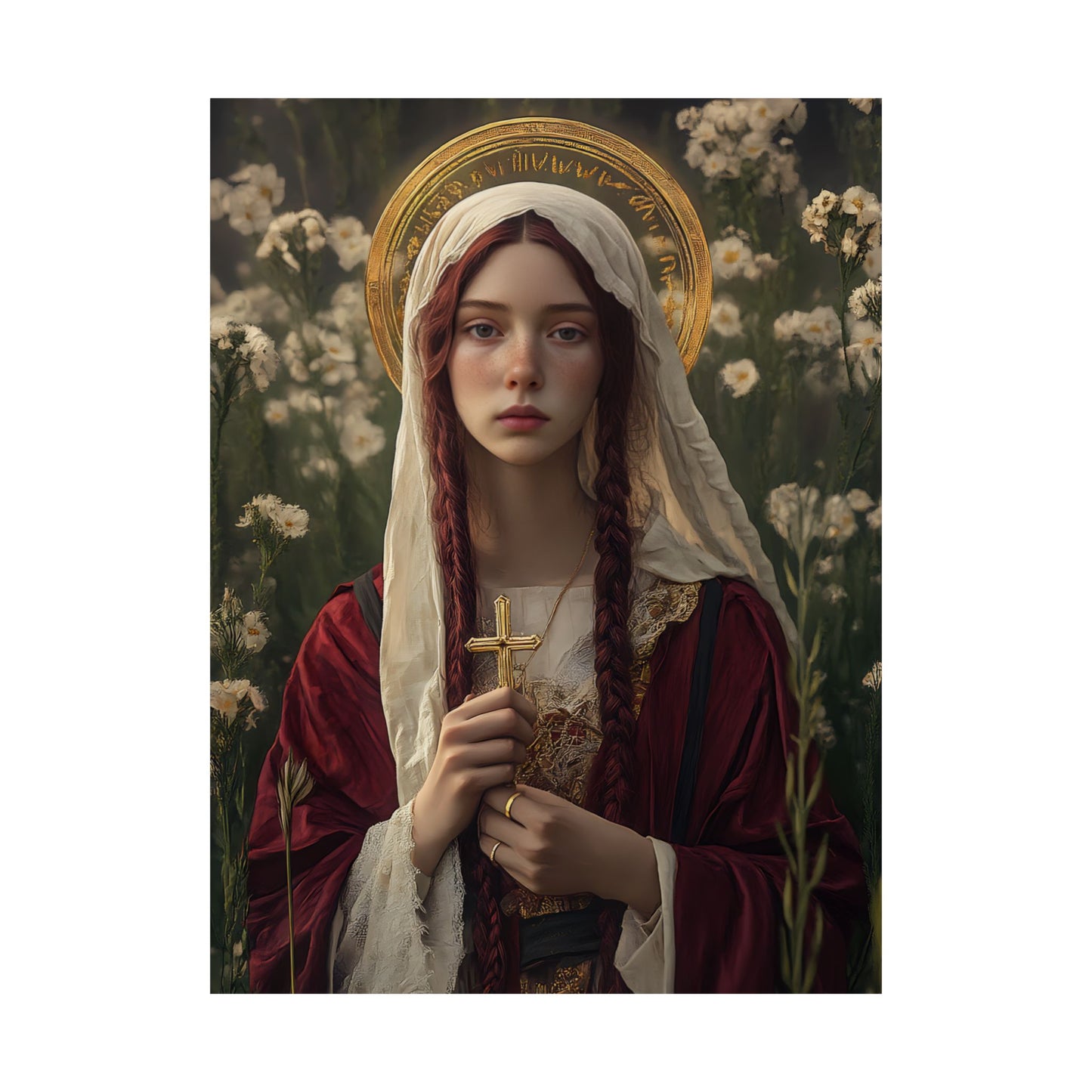 Saint Hilaria - Sanctified Souls Print - Multiple Sizes - Premium Matte Vertical Posters
