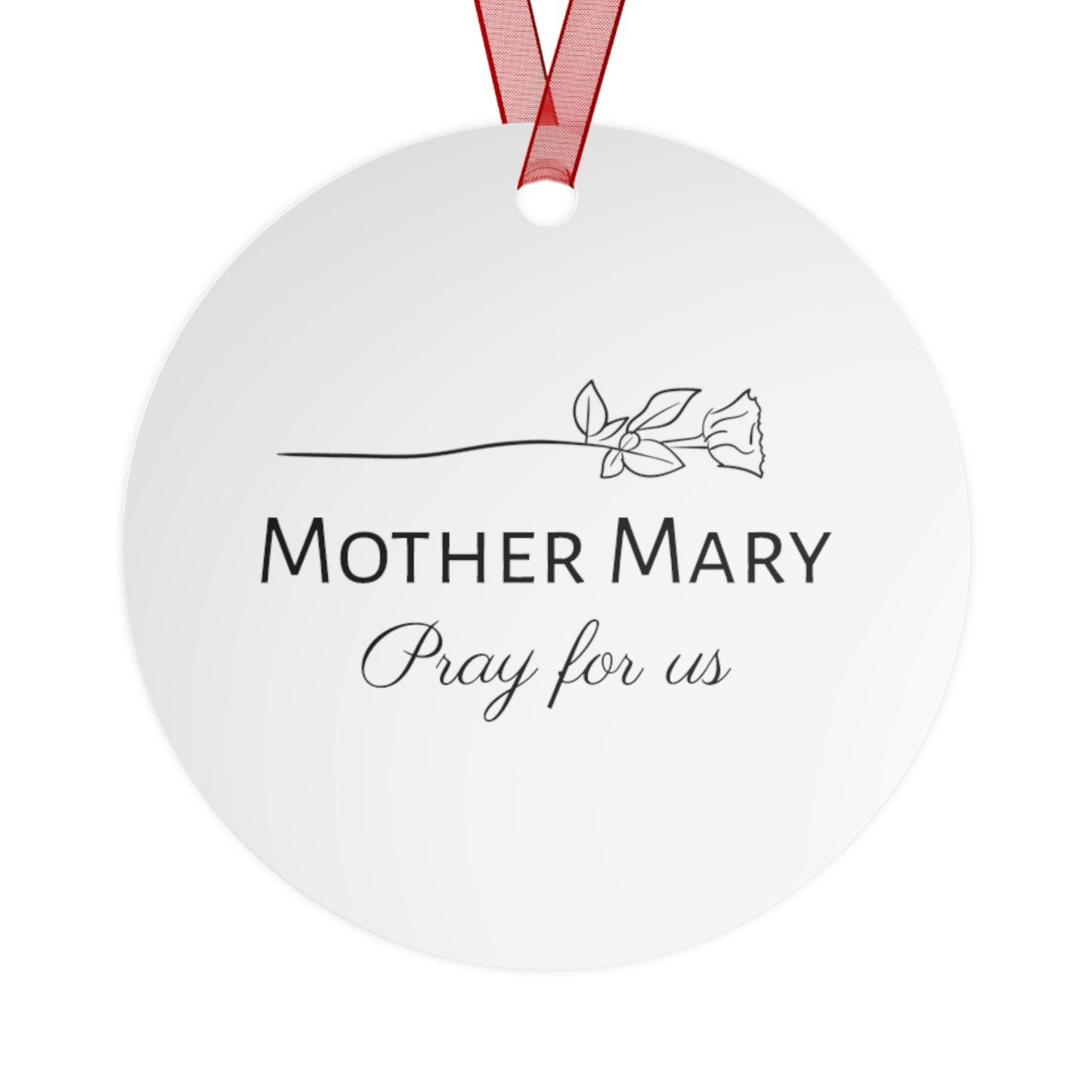 Mary the Blessed Virgin in Art Metal Ornament - Religious Holiday Christmas Ornament and Keepsake - Double sided - Virgin Mary