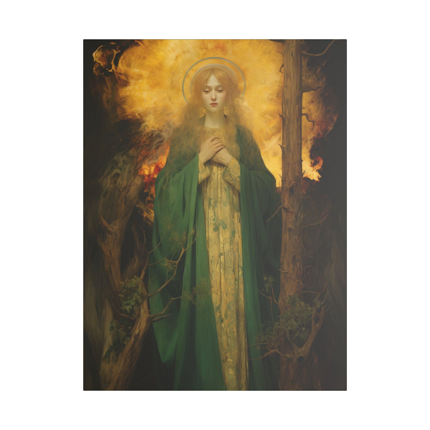 Saint Afra Canvas Print - Multiple Sizes - Catholic Home art - Museum Wrapped Canvas - Sanctified Souls Print