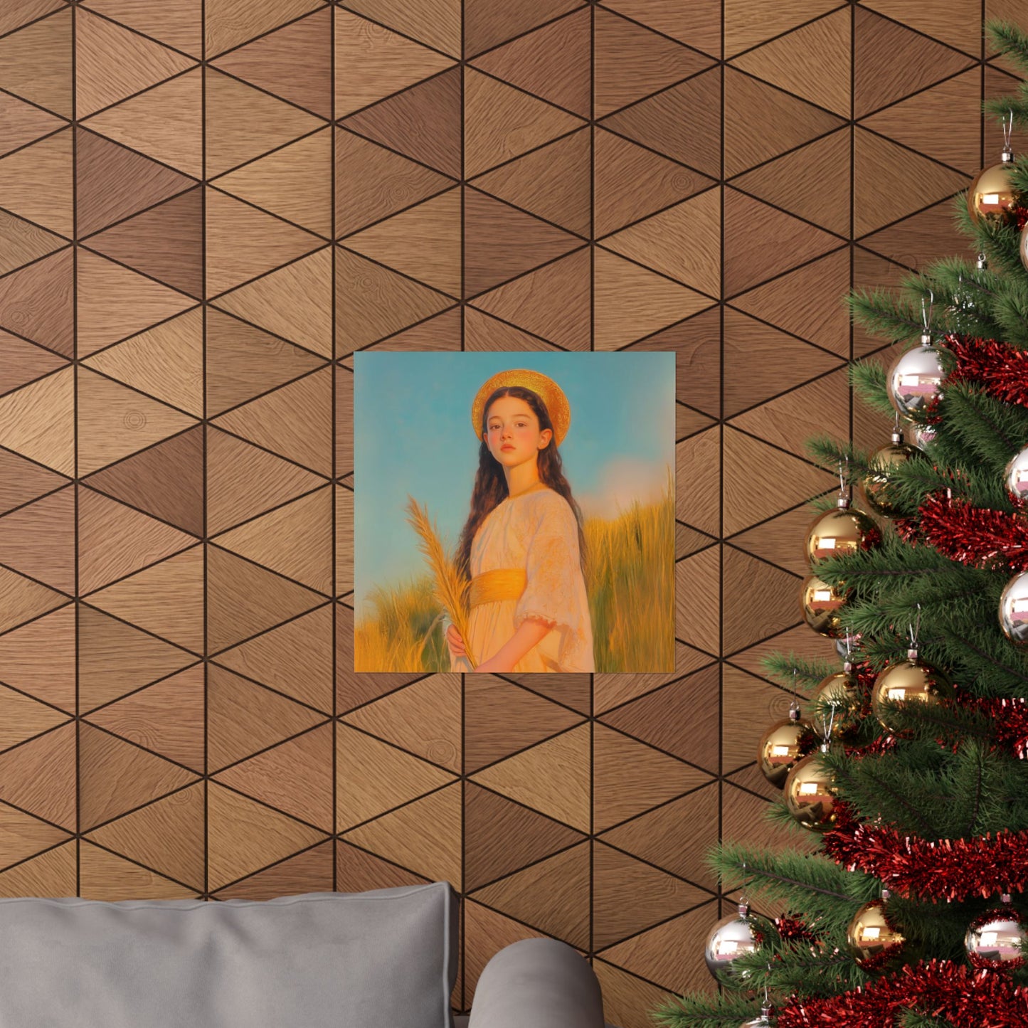 Saint Faith -  Sanctified Souls Print - Multiple Sizes - Premium Posters - Catholic Art - Christian Home - Martyr Saint