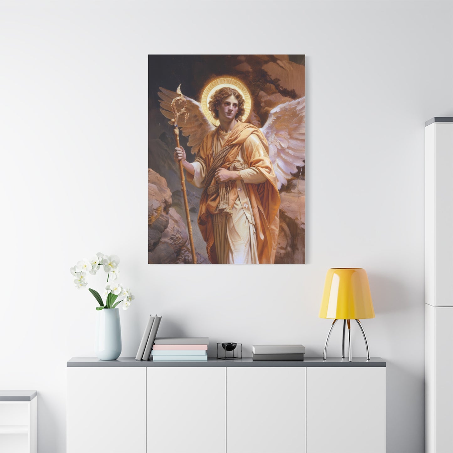 Saint Raphael the Archangel - Gallery Wrapped Canvas - Print - Religious Art for your Home - Catholic