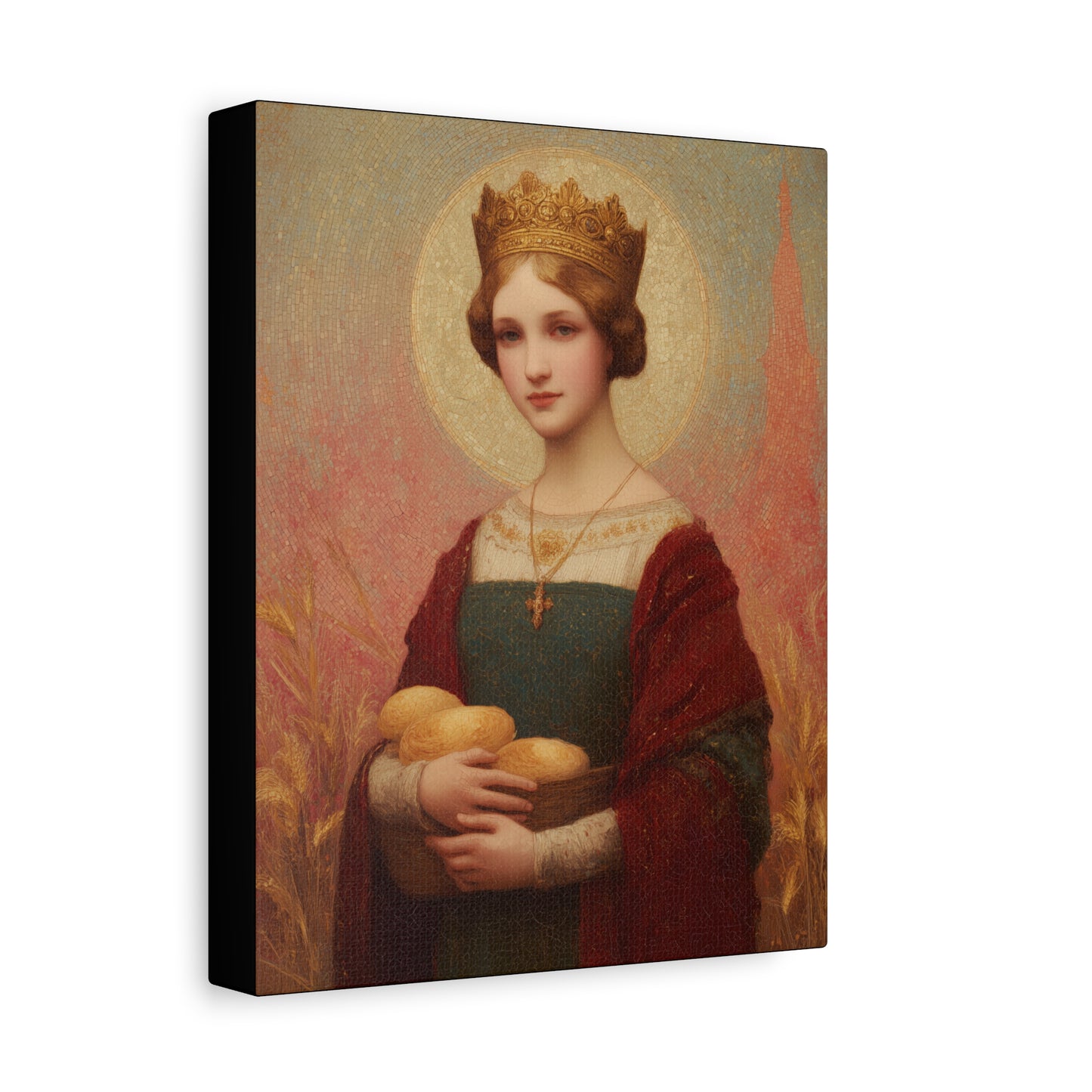 Saint Elizabeth of Hungary - Gallery Wrapped Canvas - Print - Religious Art for your Home - Catholic Patron Saint Art - Princess
