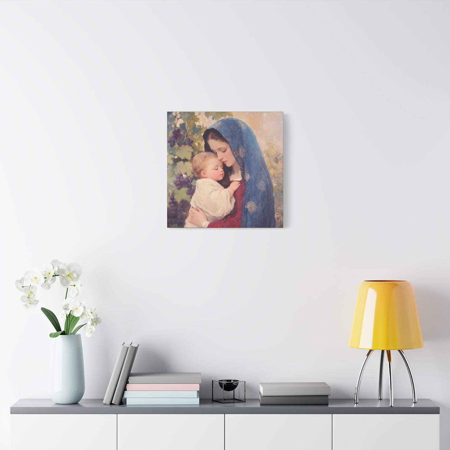 Our Lady of the Grapes / Out Lady of the Harvest - Gallery Wrapped Canvas - Print - Religious Art for your Home - Catholic Art