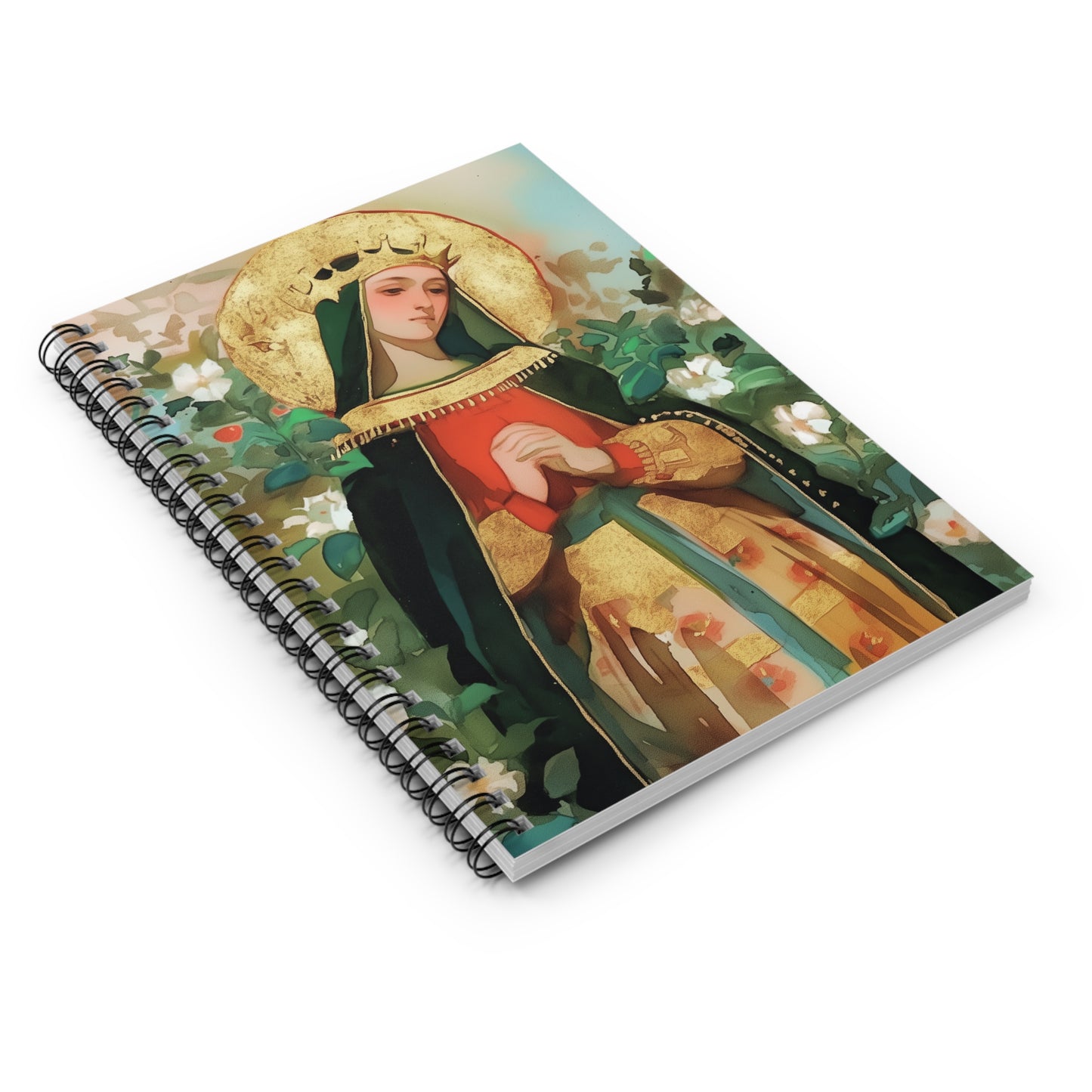 Saint Matilda of Germany Spiral Journal - Sanctified Souls Art - Religious Based Notebook - Spiral Notebook - Ruled Line