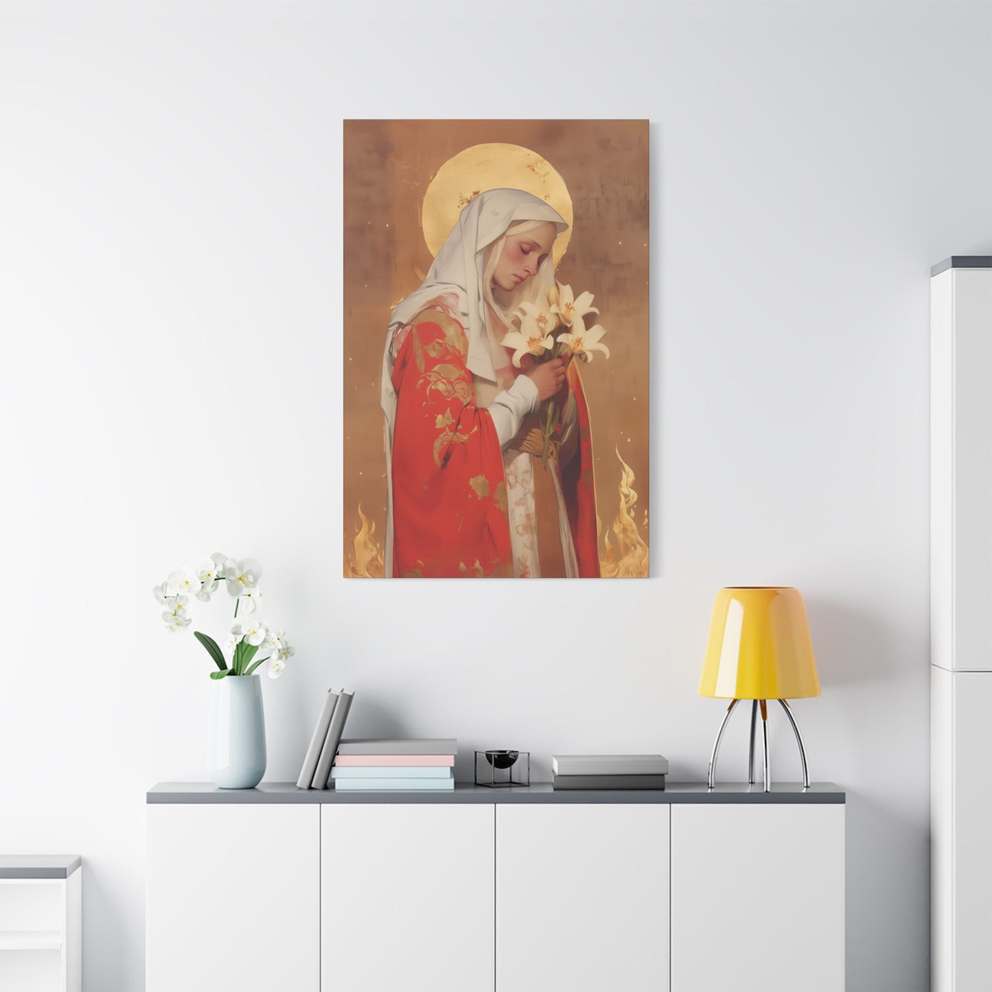 Saint Faith of Agen - Gallery Wrapped Canvas - Print - Religious Art for your Home - Catholic Art