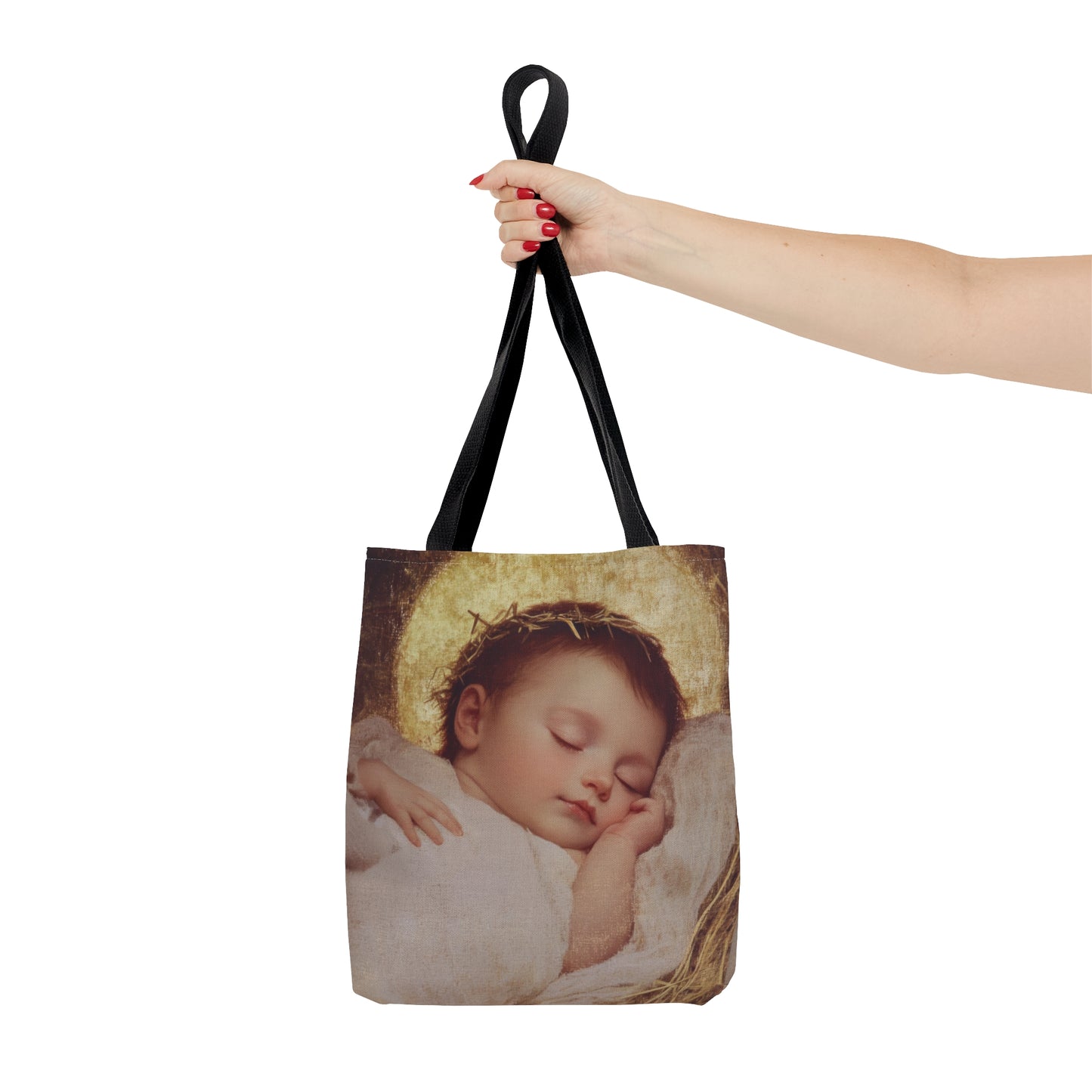The Christ Child Born Into the Quiet of the World - Tote Bag - Large Medium Small Faith Art Bag - Catholic Faith Purse