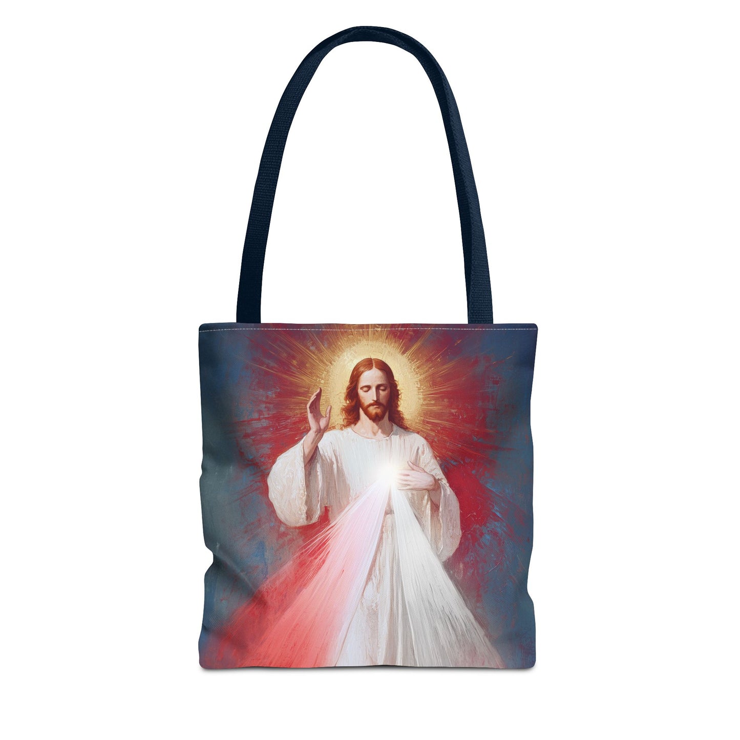 The Divine Mercy - Our Lord Jesus Christ - Tote Bag - Large Medium Small Faith Art Bag - Re-usable Tote Purse - Double Sided