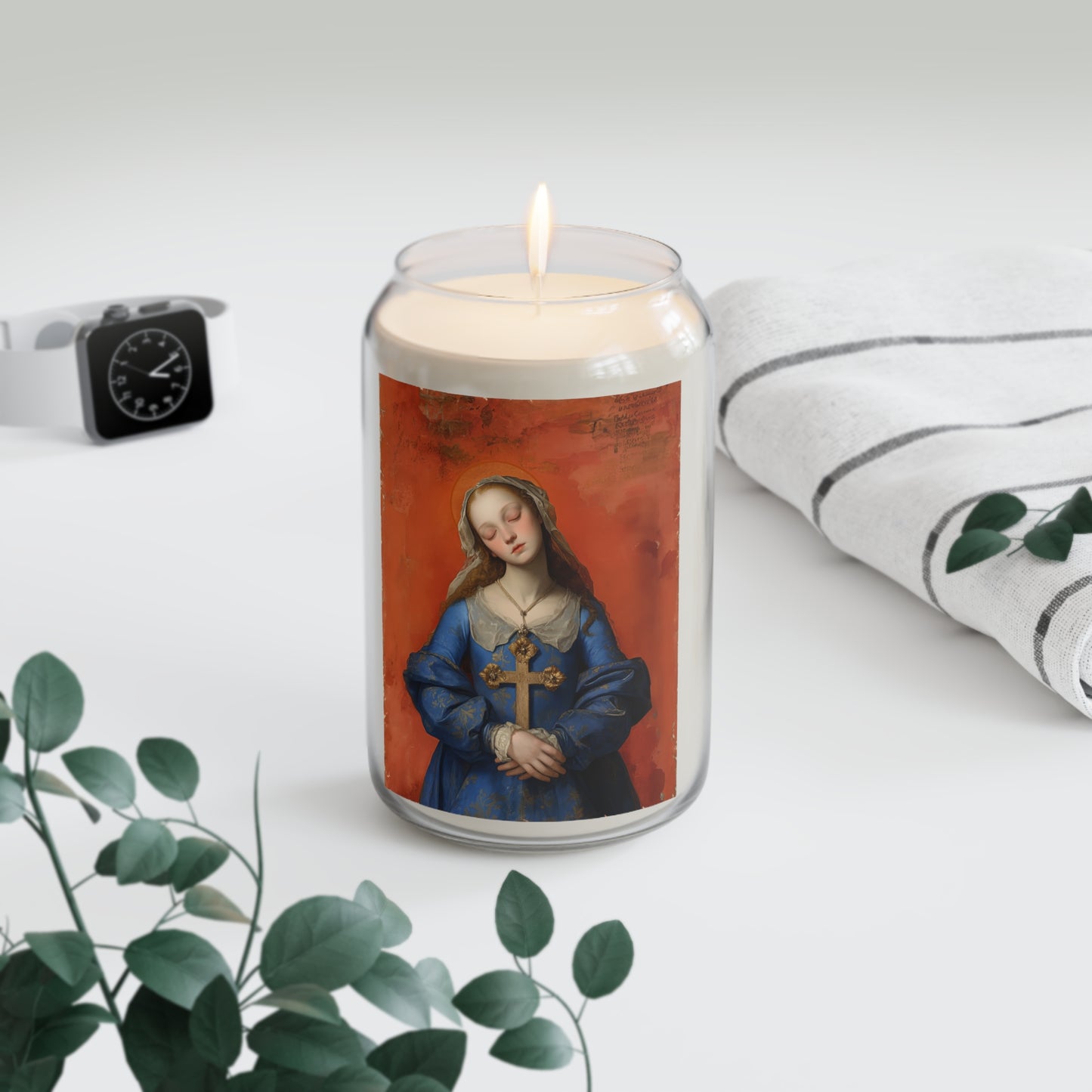 Saint Philomena of San Severino - Scented Prayer Candle, 13.75oz -  Candle - Catholic Art - prayer room Scented Candle - Religious gift