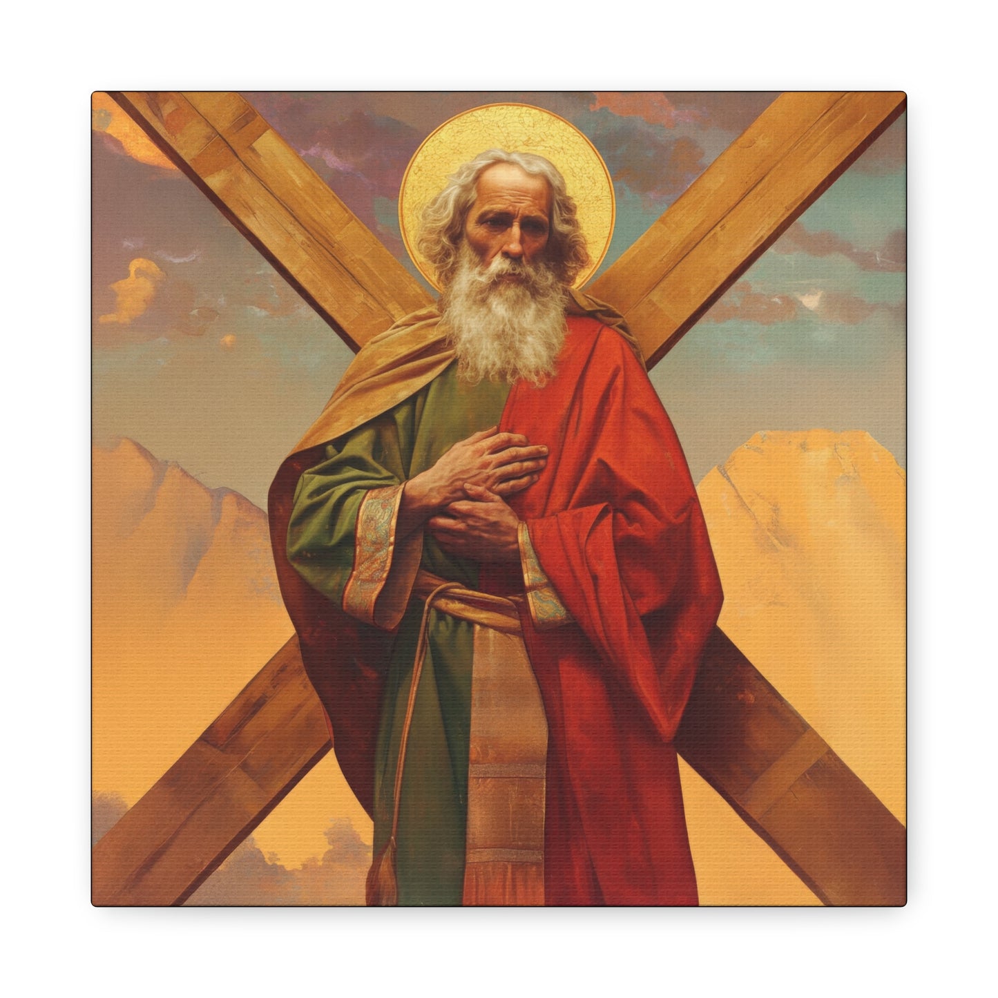 Saint Andrew the Apostle - Gallery Wrapped Canvas - Print - Religious Art for your Home - Catholic