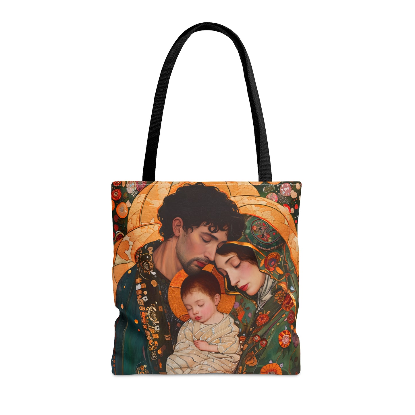 Guiding Light - Mary, Joseph, and the Infant Jesus Tote Bag - Large Medium Small Faith Art Bag - Holy Family Purse - Double Sided
