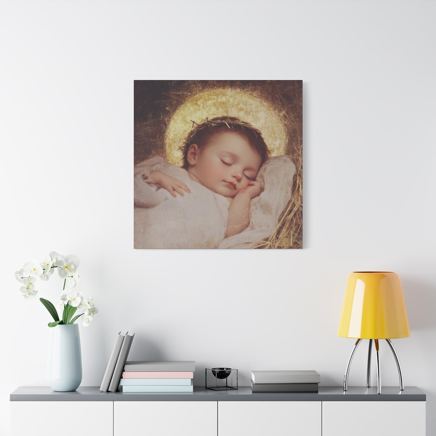 The Christ Child Born Into the Quiet of the World - Gallery Wrapped Canvas - Print - Religious Art for your Home - Catholic Art Print
