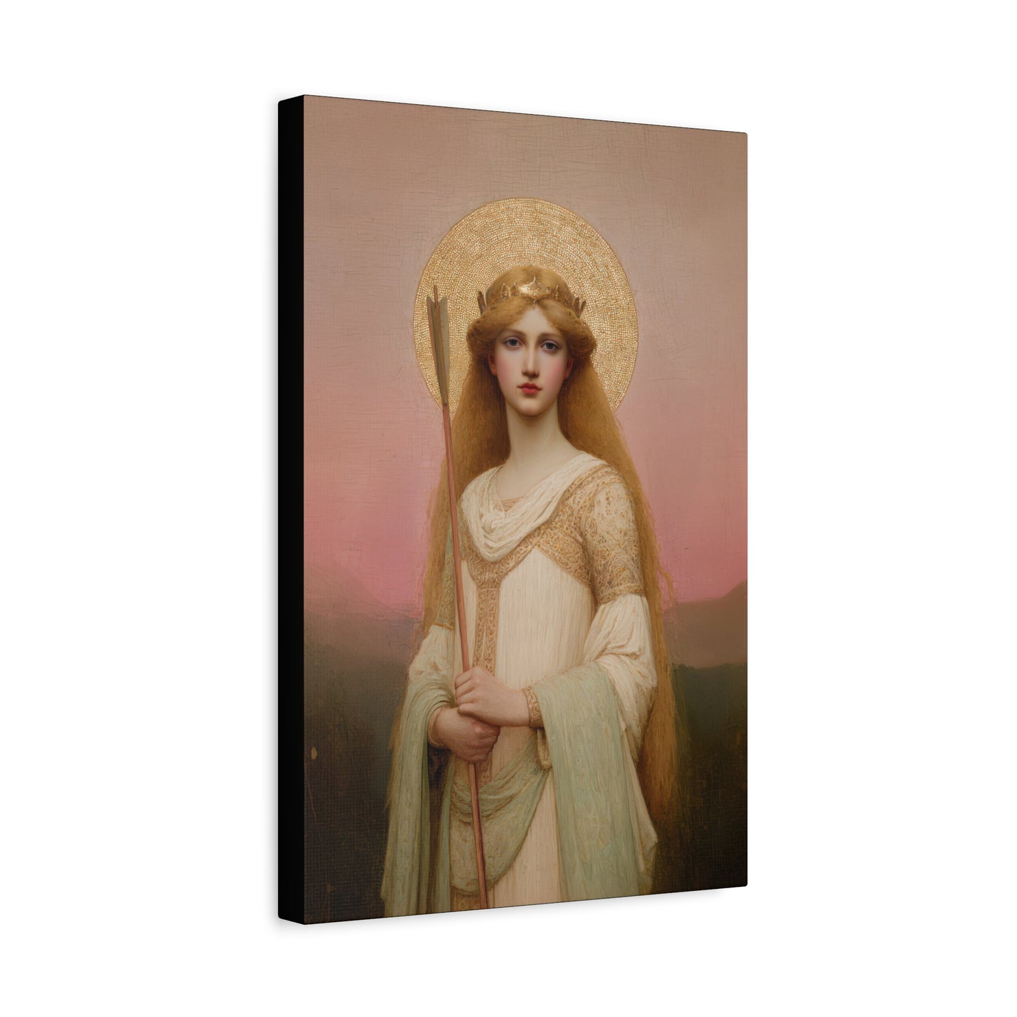 Saint Ursula -  Museum Wrapped Canvas - Sanctified Souls Print - Religious Art for your Home - Catholic Patron Saint Art