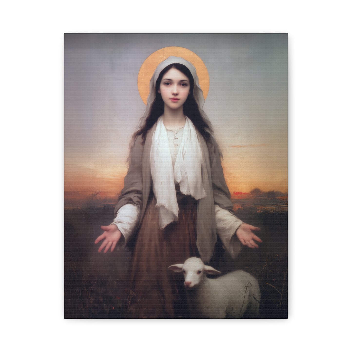 Saint Germaine Cousin - Gallery Wrapped Canvas - Print - Religious Art for your Home - Catholic Art