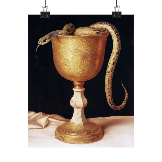 Saint John's Chalice - Sanctified Souls Print - Multiple Sizes - Premium Matte Vertical Posters