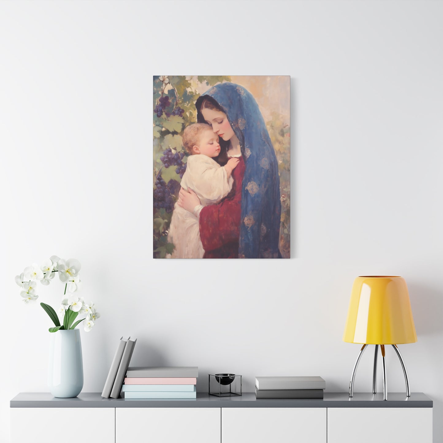 Our Lady of the Grapes / Out Lady of the Harvest - Gallery Wrapped Canvas - Print - Religious Art for your Home - Catholic Art