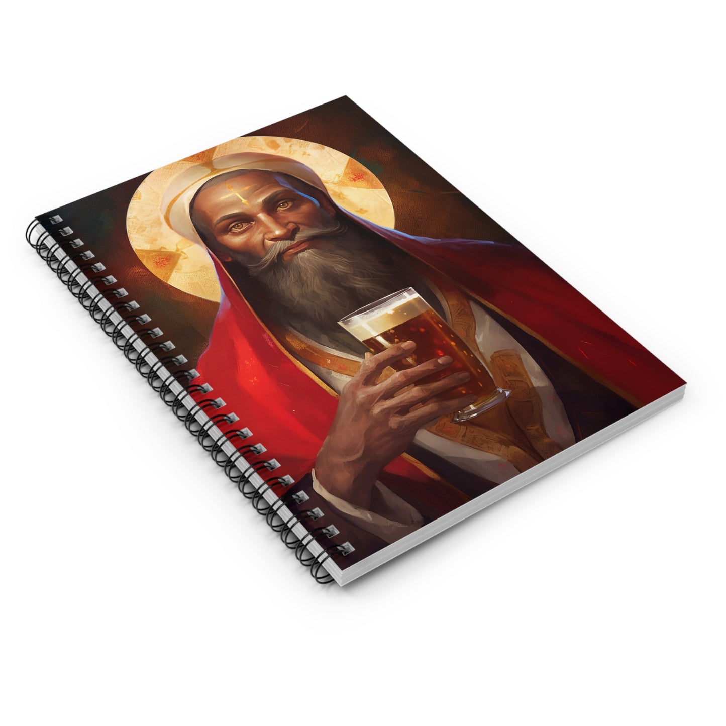 Saint Augustine of Hippo Journal - Sanctified Souls Art - Religious Based Notebook - Spiral Notebook - Ruled Line