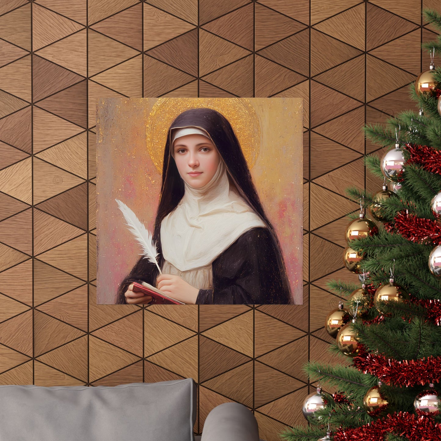 Saint Mechtildis / Mechtide of Hefta / Mechthild of Hackeborn - Sanctified Souls Print - Multiple Sizes - Premium Matte Vertical Posters