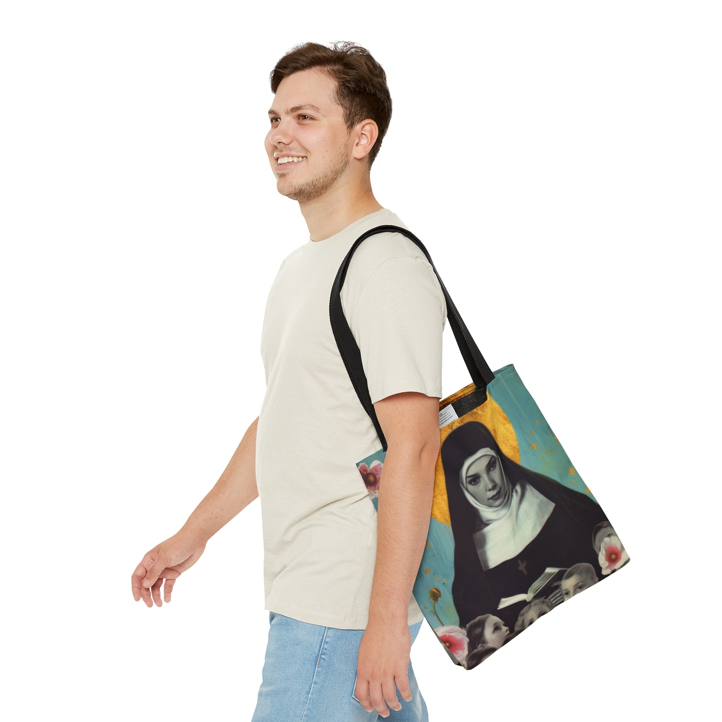 Saint Joan de Lestonnac Tote Bag - Purse - Three sizes - Large Medium Small Faith Art Bag - Catholic faith carry-all purse - Double Sided