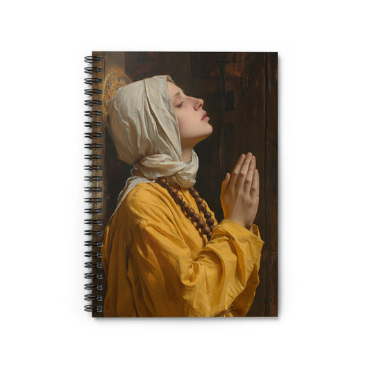 Saint Yvette of Huy Journal - Sanctified Souls Art - Religious Based Notebook - Spiral Notebook - Ruled Line