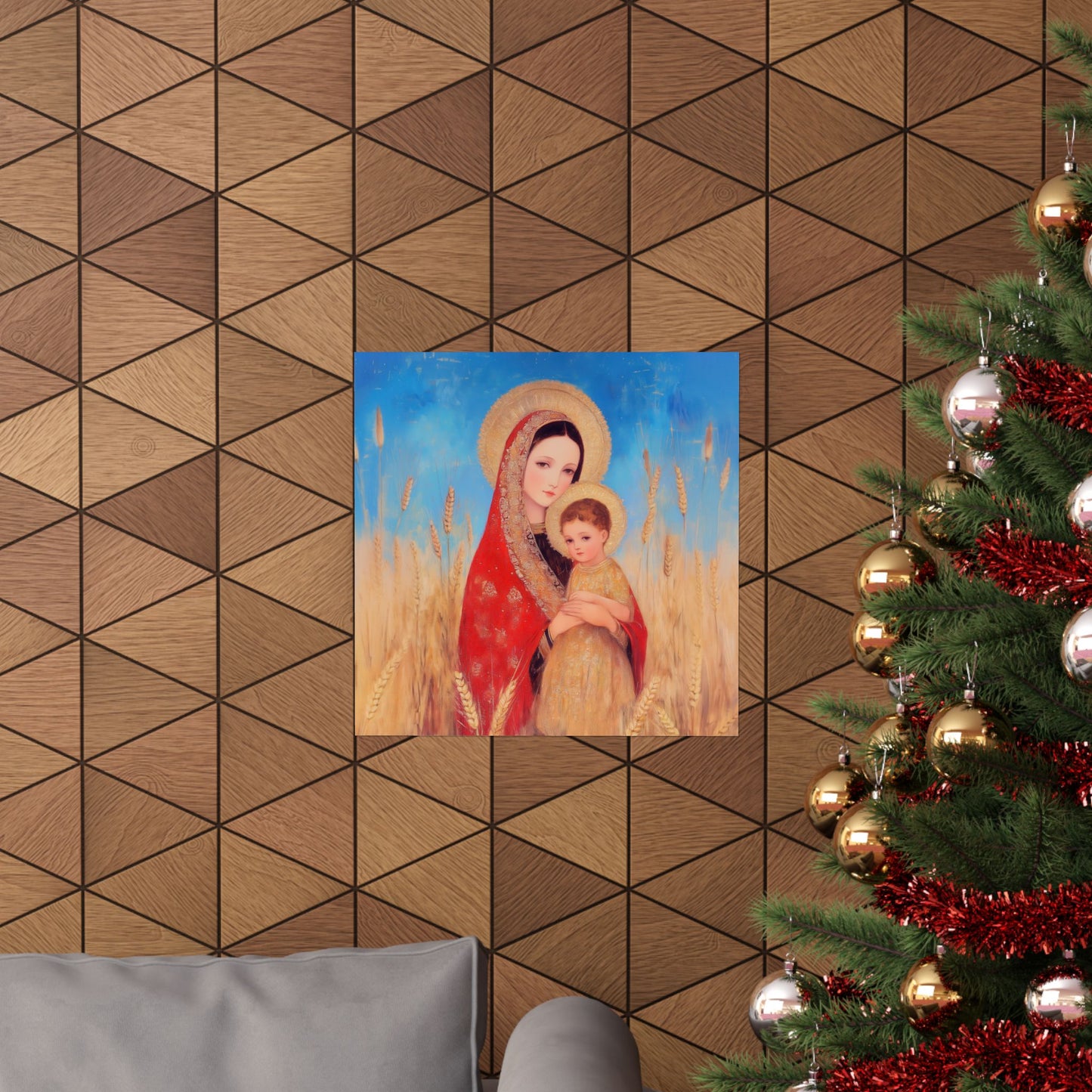 Our Lady of the Harvest - Sanctified Souls Print - Multiple Sizes - Premium Posters - Catholic Art - Christian Home