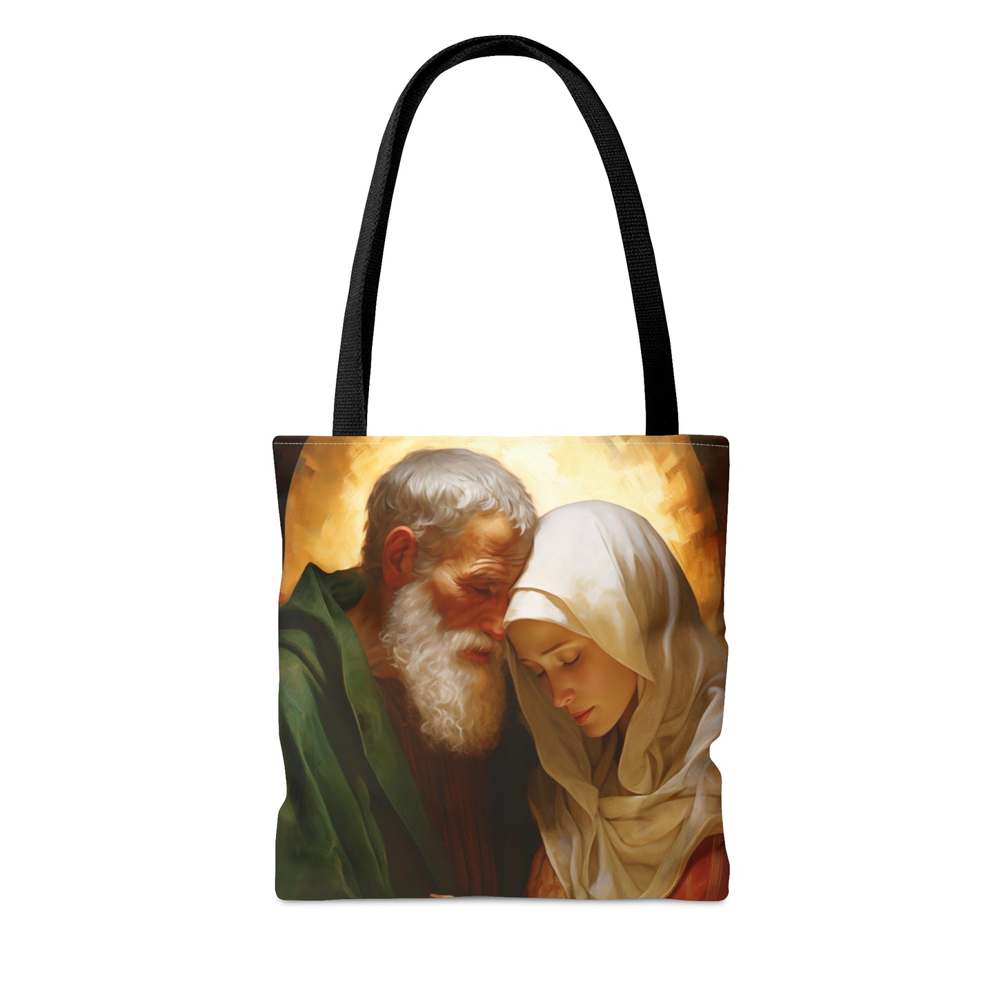 Saints Zecheriah and Elizabeth Tote Bag - Large Medium Small Faith Art Bag - Catholic Faith Art purse - Double Sided