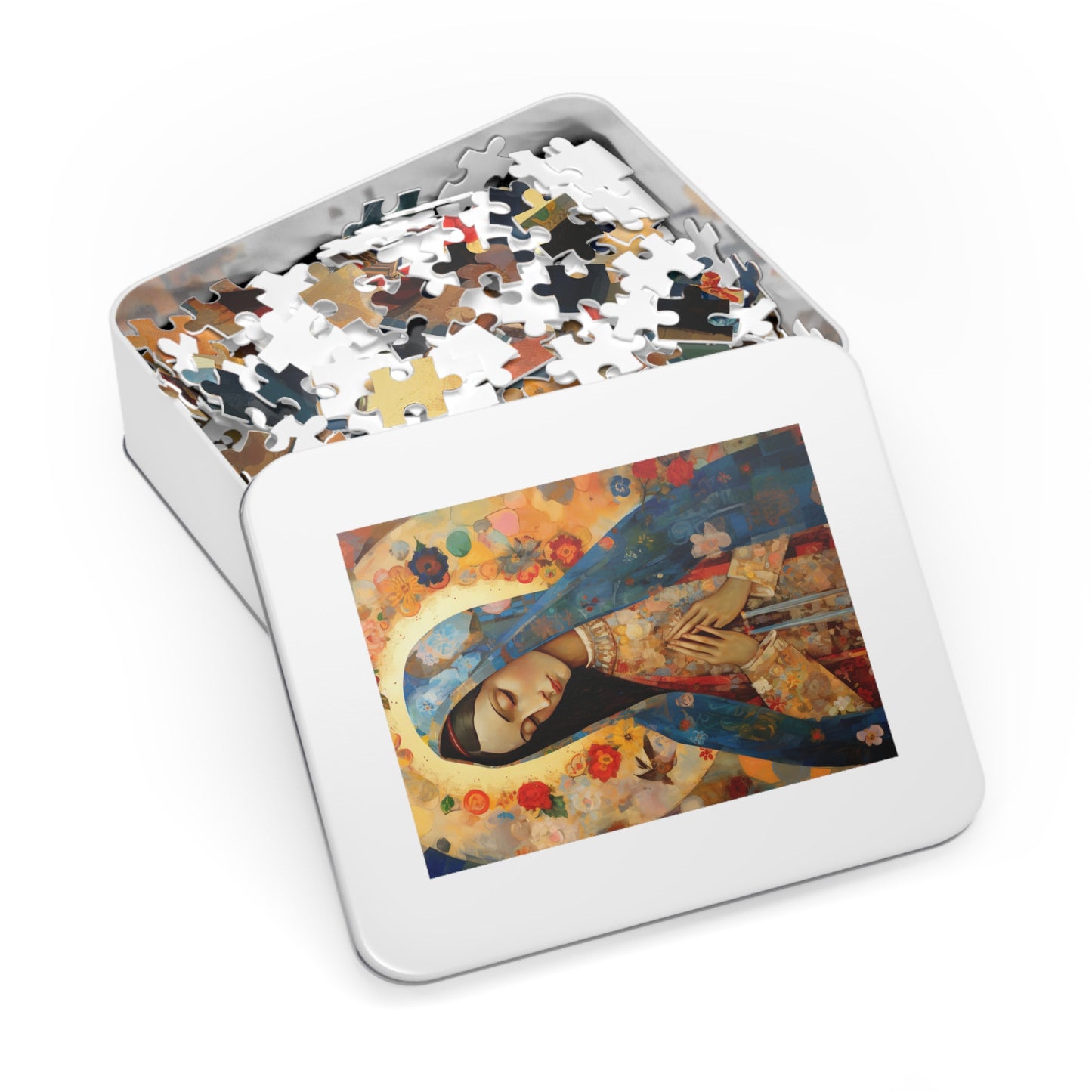 Mary's Silent Blessing - Puzzle and Keepsake Tin - Religious Jigsaw Puzzle (30, 110, 252, 500,1000-Piece) - Religious Puzzle