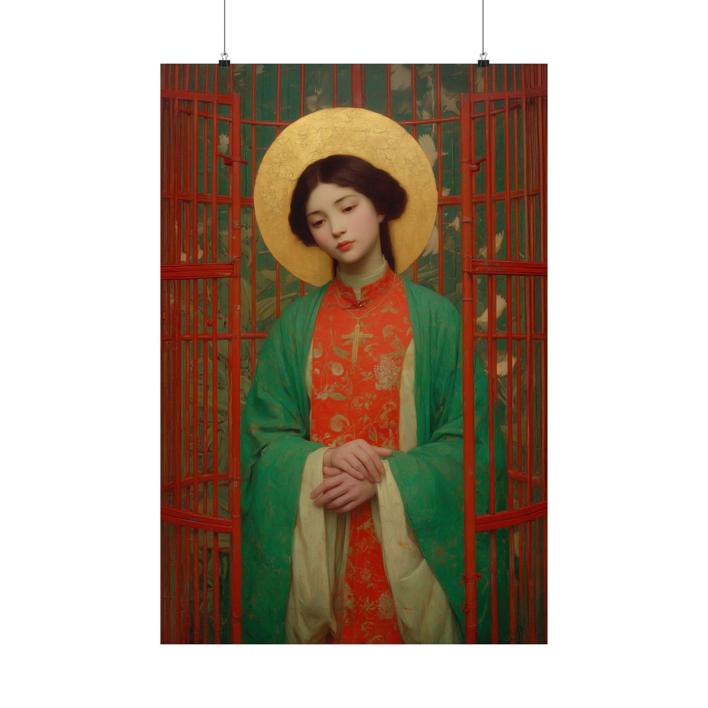 Saint Agnes Tsao Kou Ying  - Sanctified Souls Print - Multiple Sizes - Premium Posters - Catholic Art - Christian Home Decor Artwork