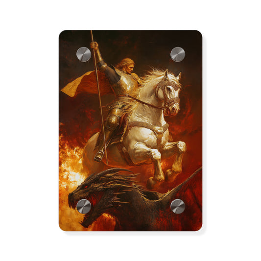 Saint George Wall Art Panel - Ready to Hang Acrylic Print - Catholic Saint Art - Patron Saint Print - No Frame needed