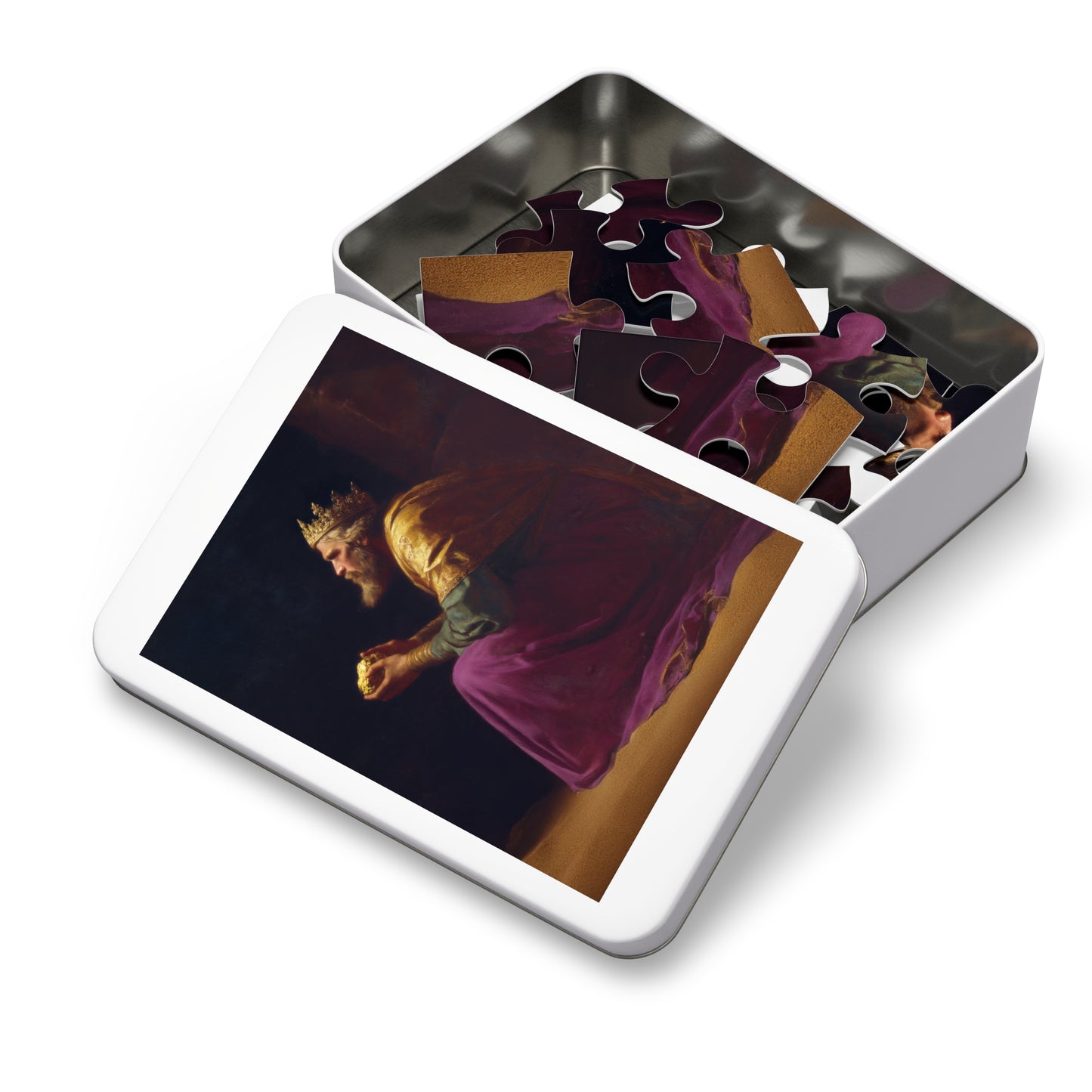 Melchior and the Gift Fit for a King - 3 Wise Men - Puzzle and Keepsake Tin - Religious Jigsaw Puzzle (30, 110, 252, 500,1000-Piece)