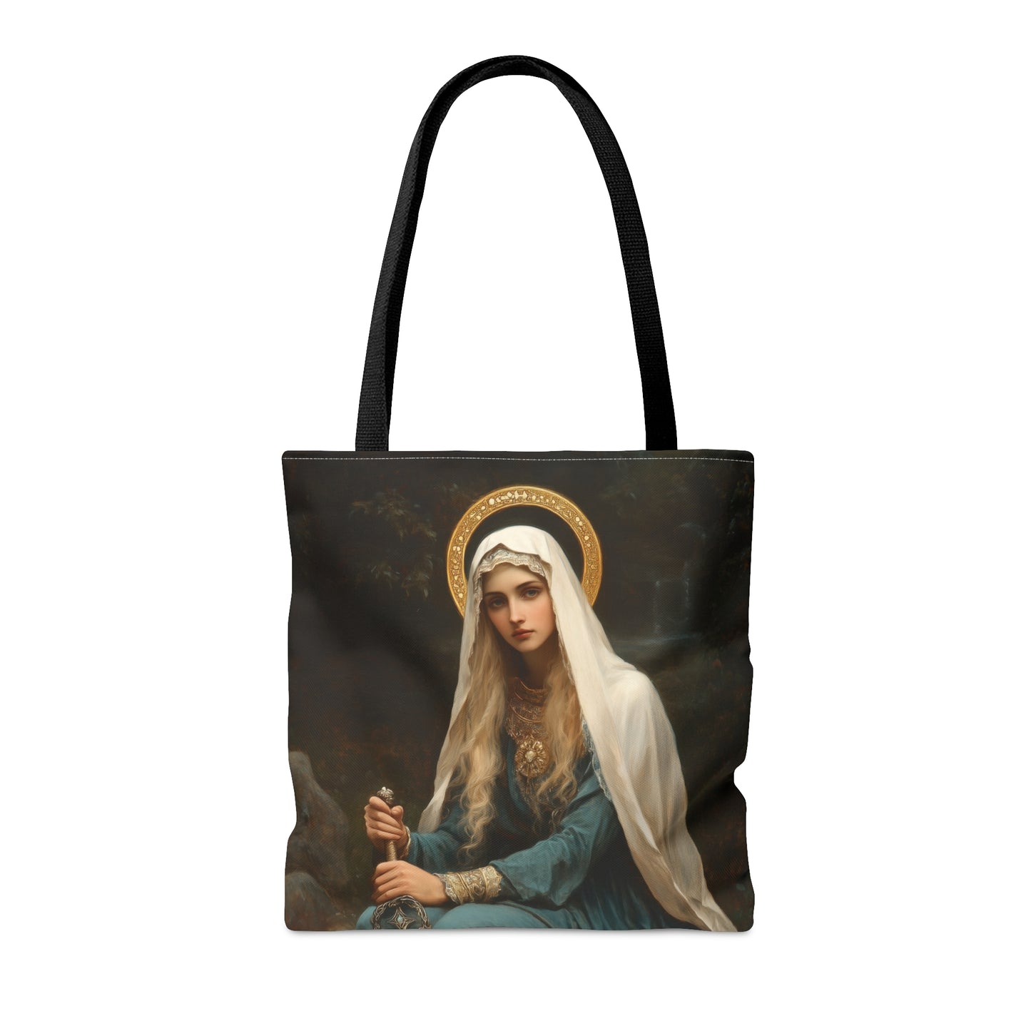 Saint Winifred Tote Bag - Large Medium Small Faith Art Bag - Catholic Faith Purse - Religious - Prayer Bag - Devotional Purse