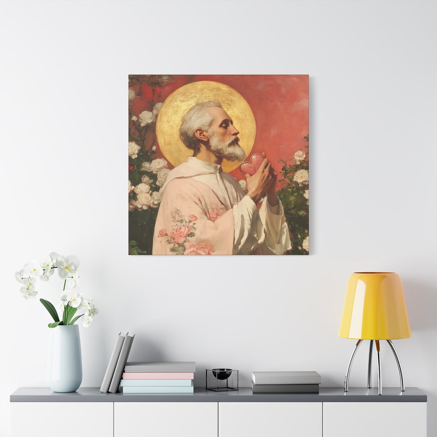 Saint Valentine - Multiple Sizes - Catholic Home art - Museum Wrapped Canvas - Sanctified Souls Print - Catholic Saint Art