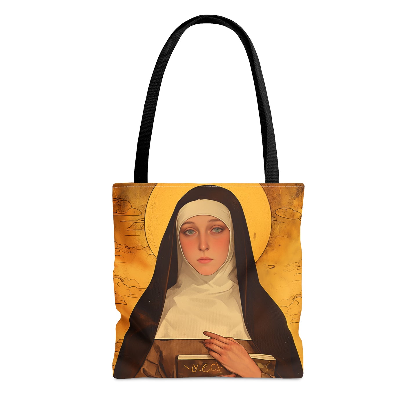 Saint Catherine of Bologna Tote Bag - Large Medium Small Faith Art Bag - Catholic Faith Purse - Religious Carry All Reusable Tote Bag