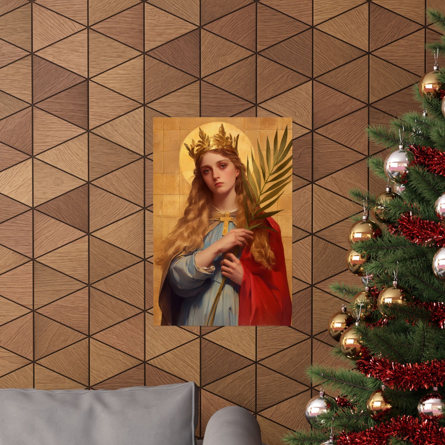 Saint Agrippina - Sanctified Souls Print - Multiple Sizes - Premium Matte Vertical Posters
