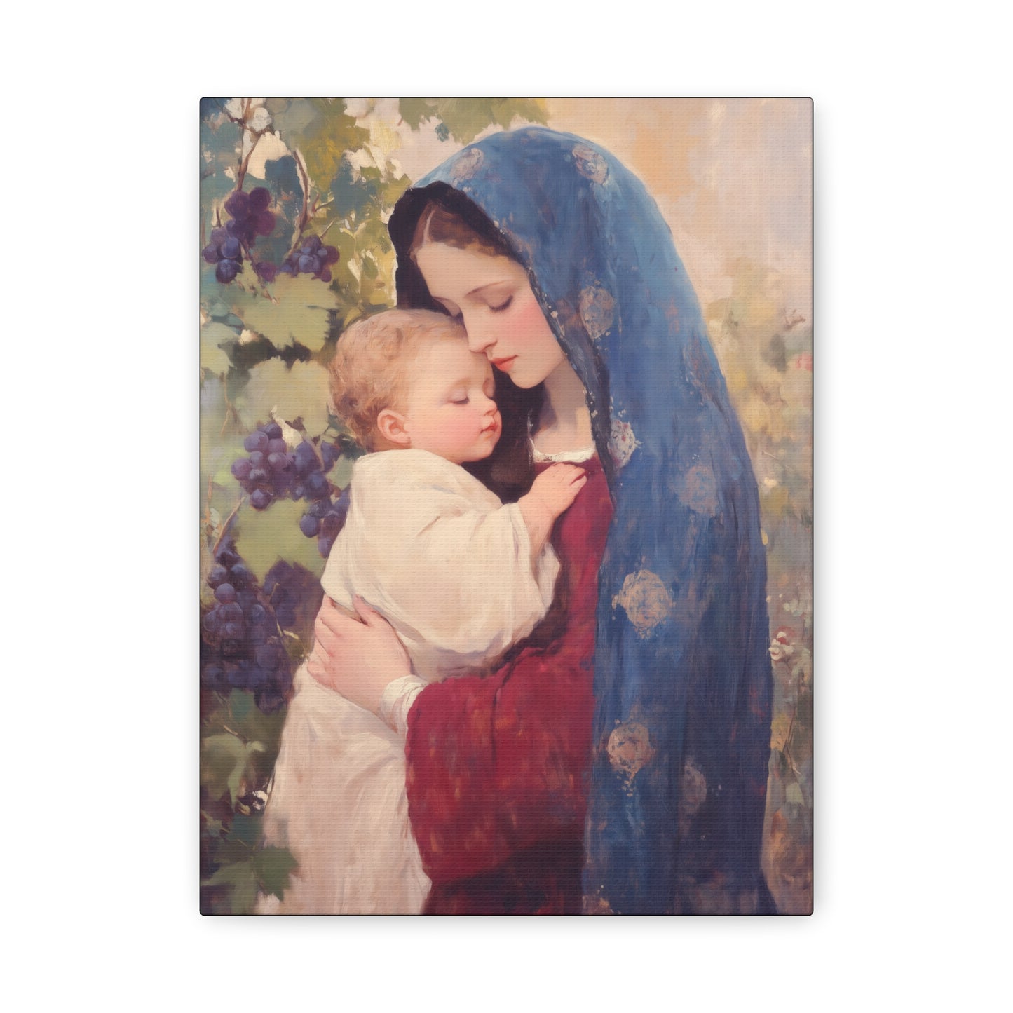 Our Lady of the Grapes / Out Lady of the Harvest - Gallery Wrapped Canvas - Print - Religious Art for your Home - Catholic Art