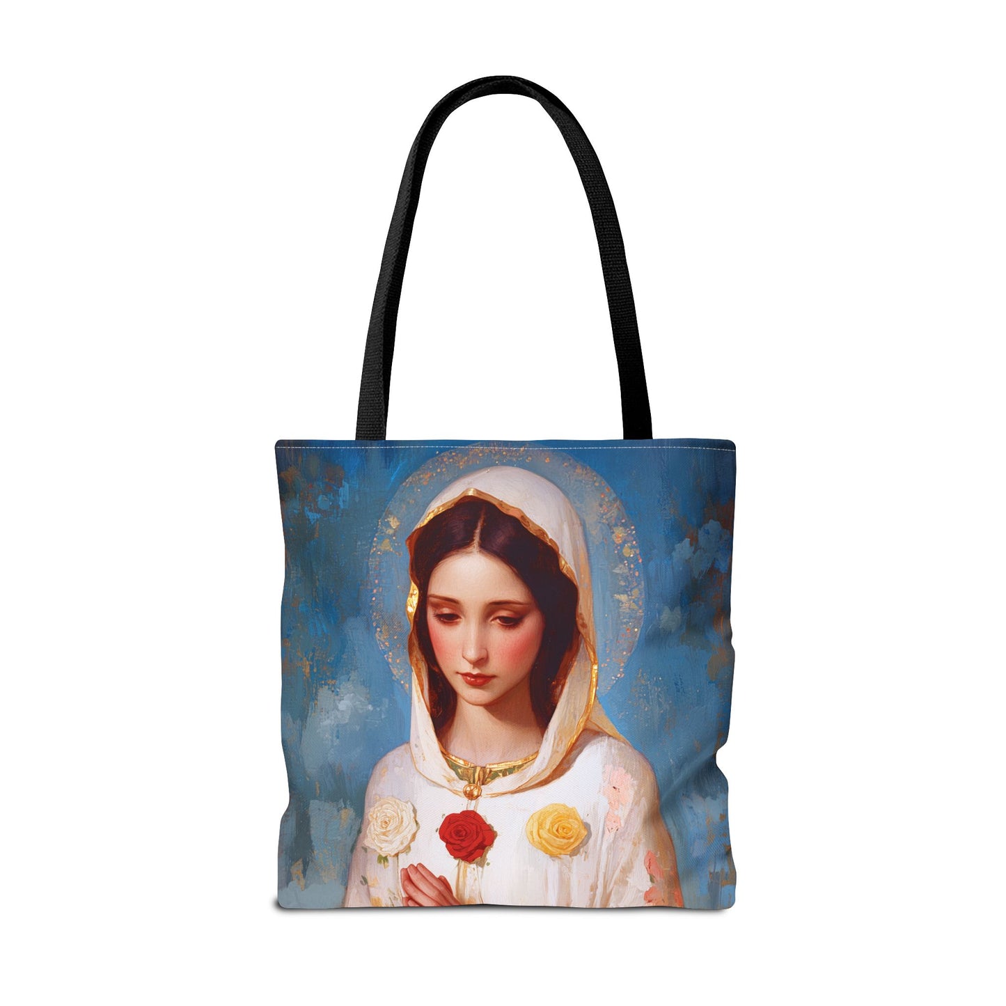 Rosa Mystica - Mystical Rose - Mother Mary - Marian Art - Tote Bag - Large Medium Small Faith Art Bag - Tote Purse