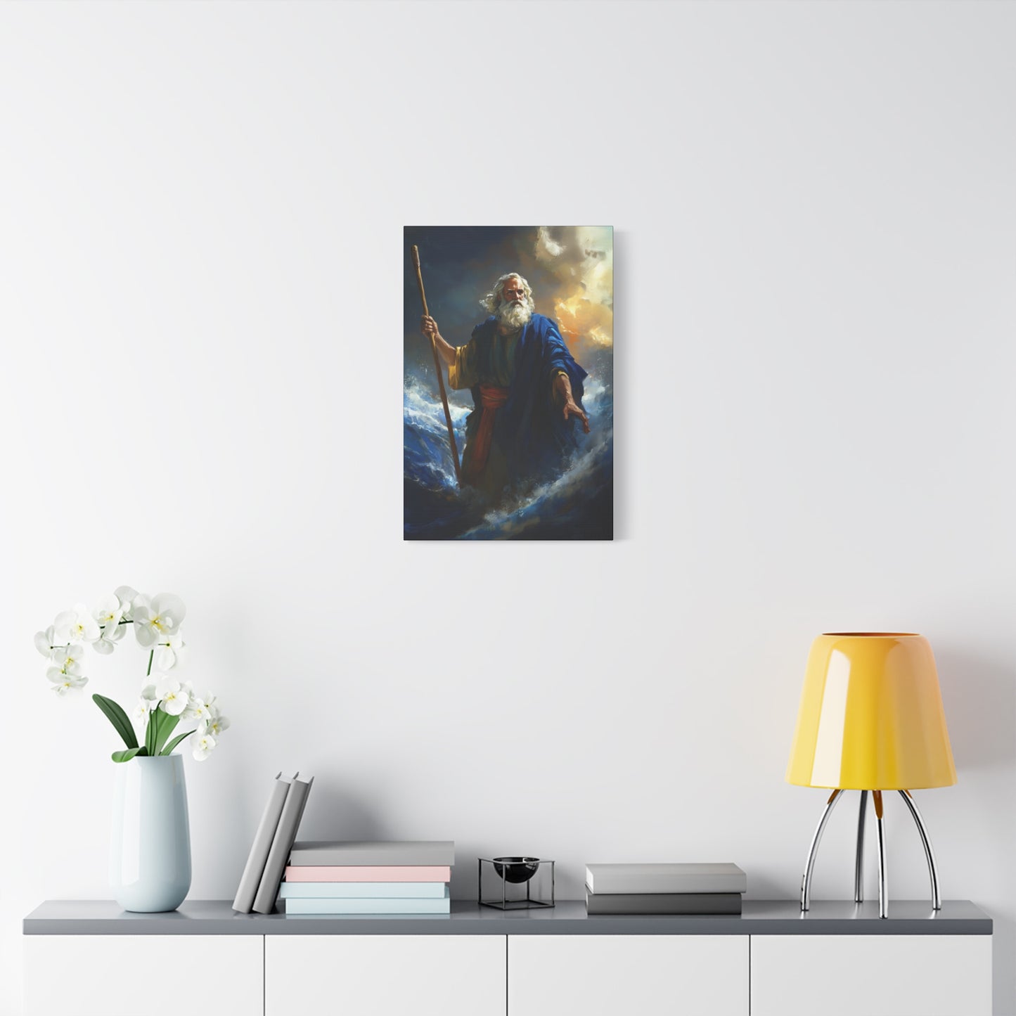 Moses Before the Trembling Sea - Gallery Wrapped Canvas - Print - Religious Art for your Home - Catholic Art