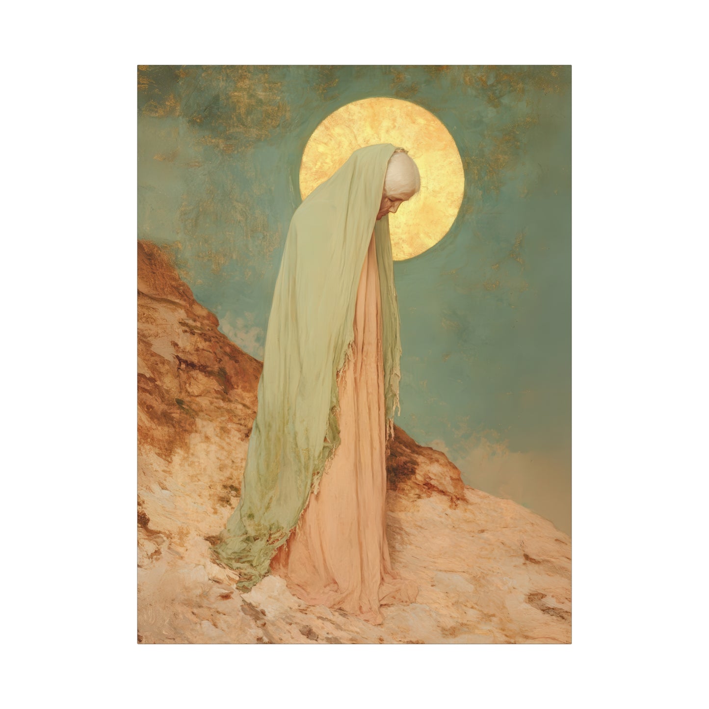 Saint Melania the Elder - Desert Mother - Gallery Wrapped Canvas - Print - Religious Art for your Home - Catholic Art Print
