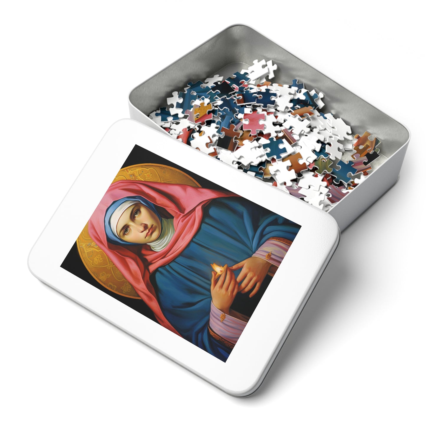 Saint Bernadette - Puzzle and Keepsake Tin - Religious Jigsaw Puzzle (30, 110, 252, 500,1000-Piece) - Religious Puzzle