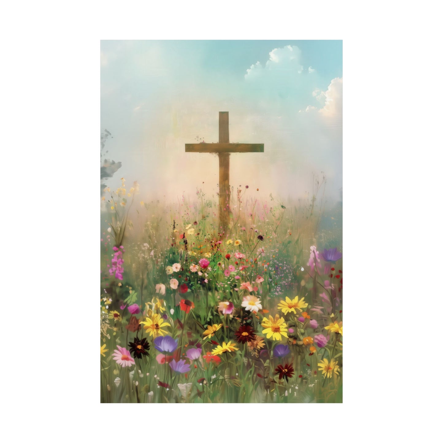 The Cross That Called the Earth to Life - Sanctified Souls Print - Multiple Sizes - Premium Matte Vertical Posters
