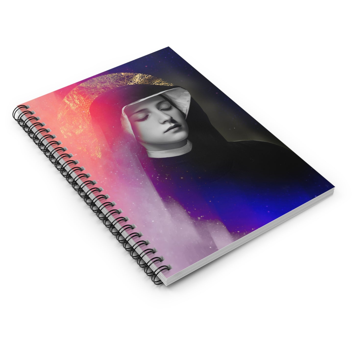 Saint Faustina Kowalska - Sanctified Souls Art - Religious Based Notebook - Spiral Notebook - Prayer journal - Catholic Saint Art