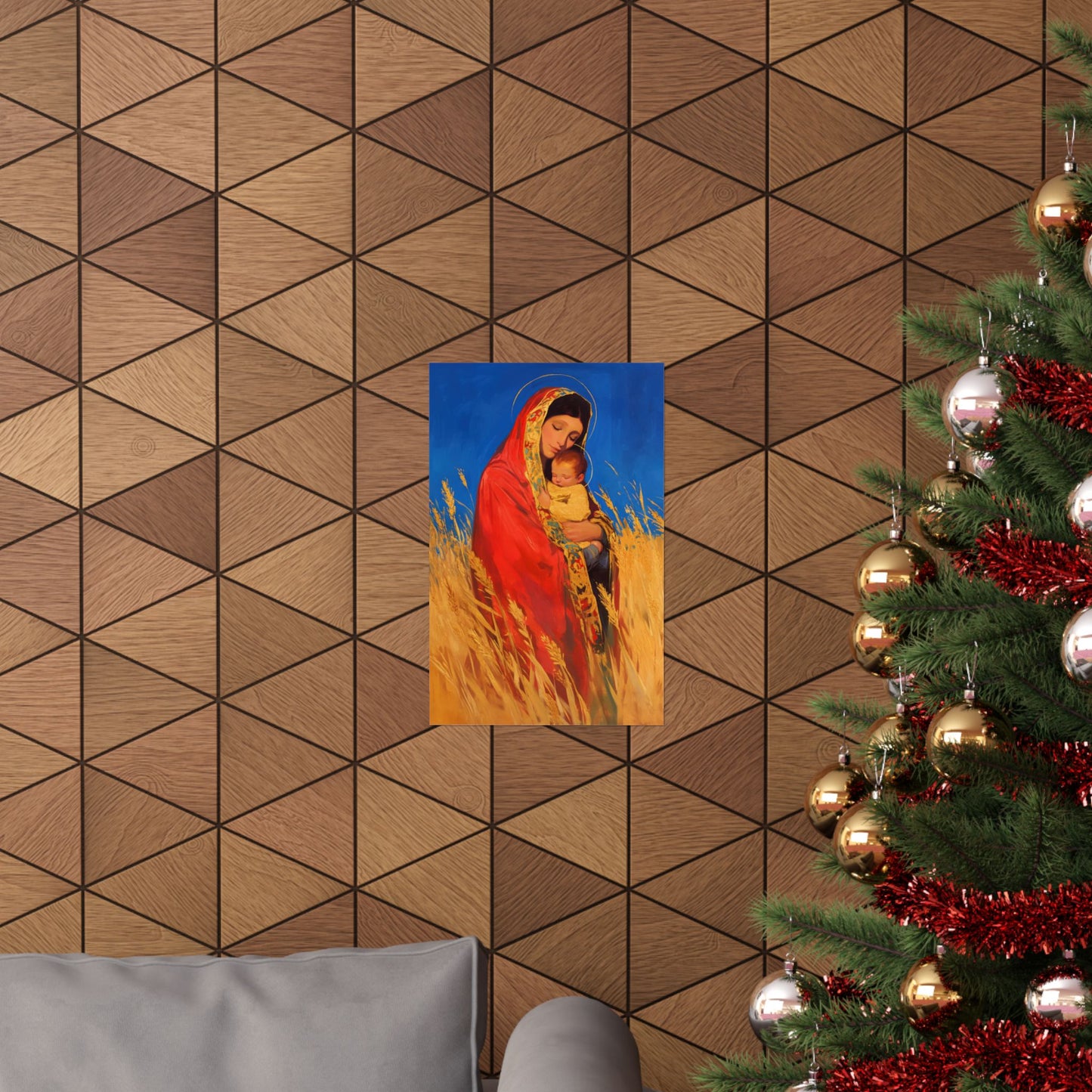 Our Lady of the Harvest - Sanctified Souls Print - Multiple Sizes - Premium Posters - Catholic Art - Christian Home