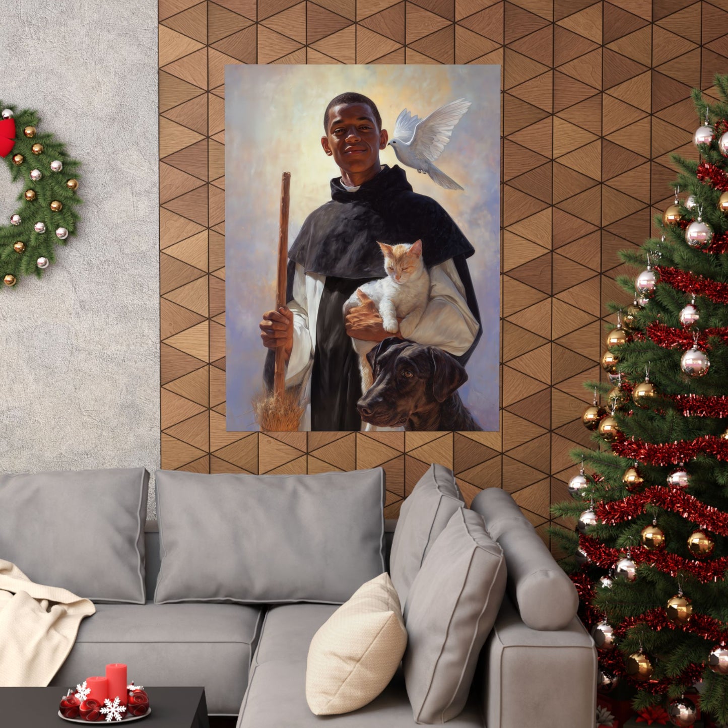 Saint Martin de Porres - Sanctified Souls Print - Multiple Sizes - Premium Matte Vertical Posters
