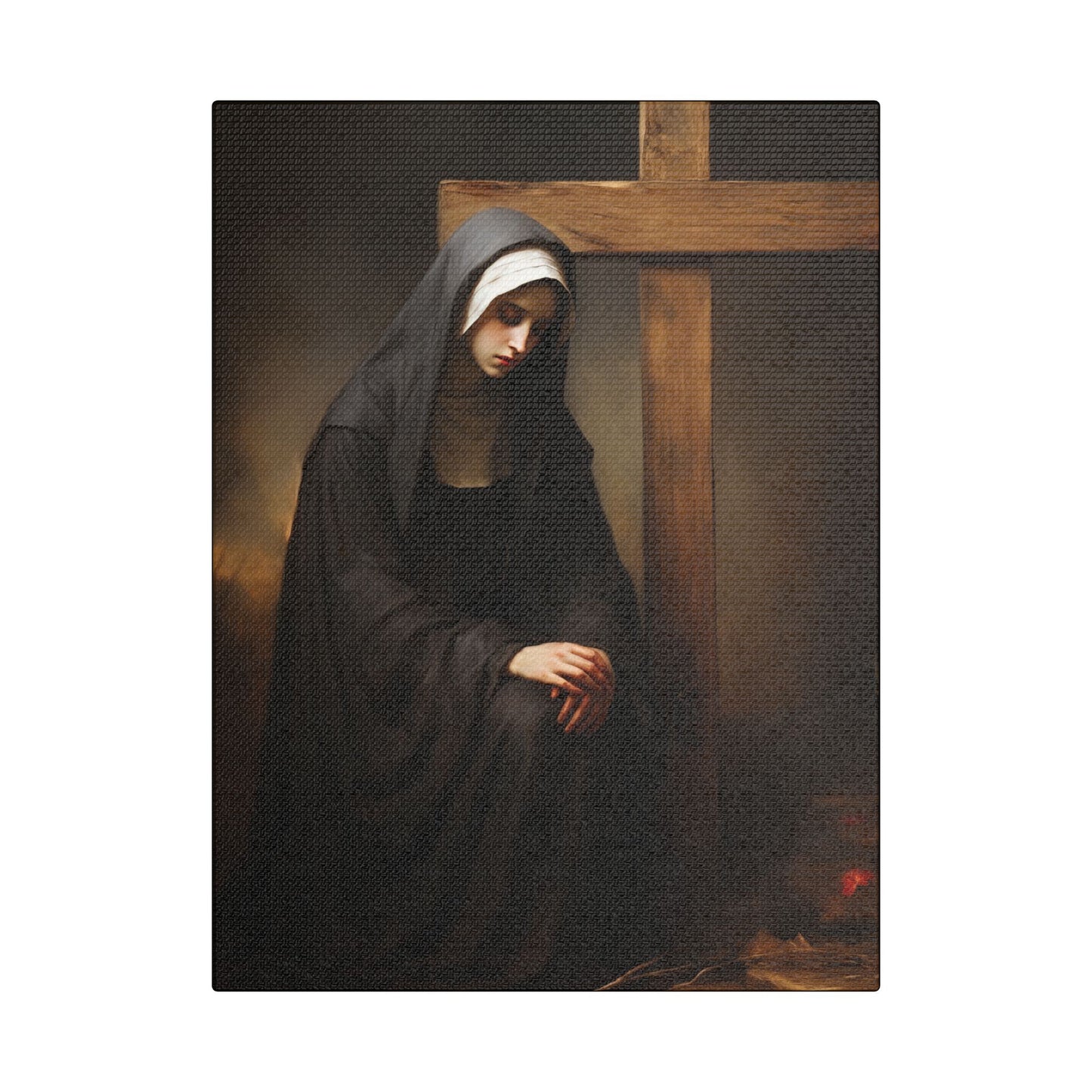 Saint Clare of Montefalco Canvas Print - Multiple Sizes - Catholic Home art - Gallery Wrapped Canvas - Sanctified Souls Print